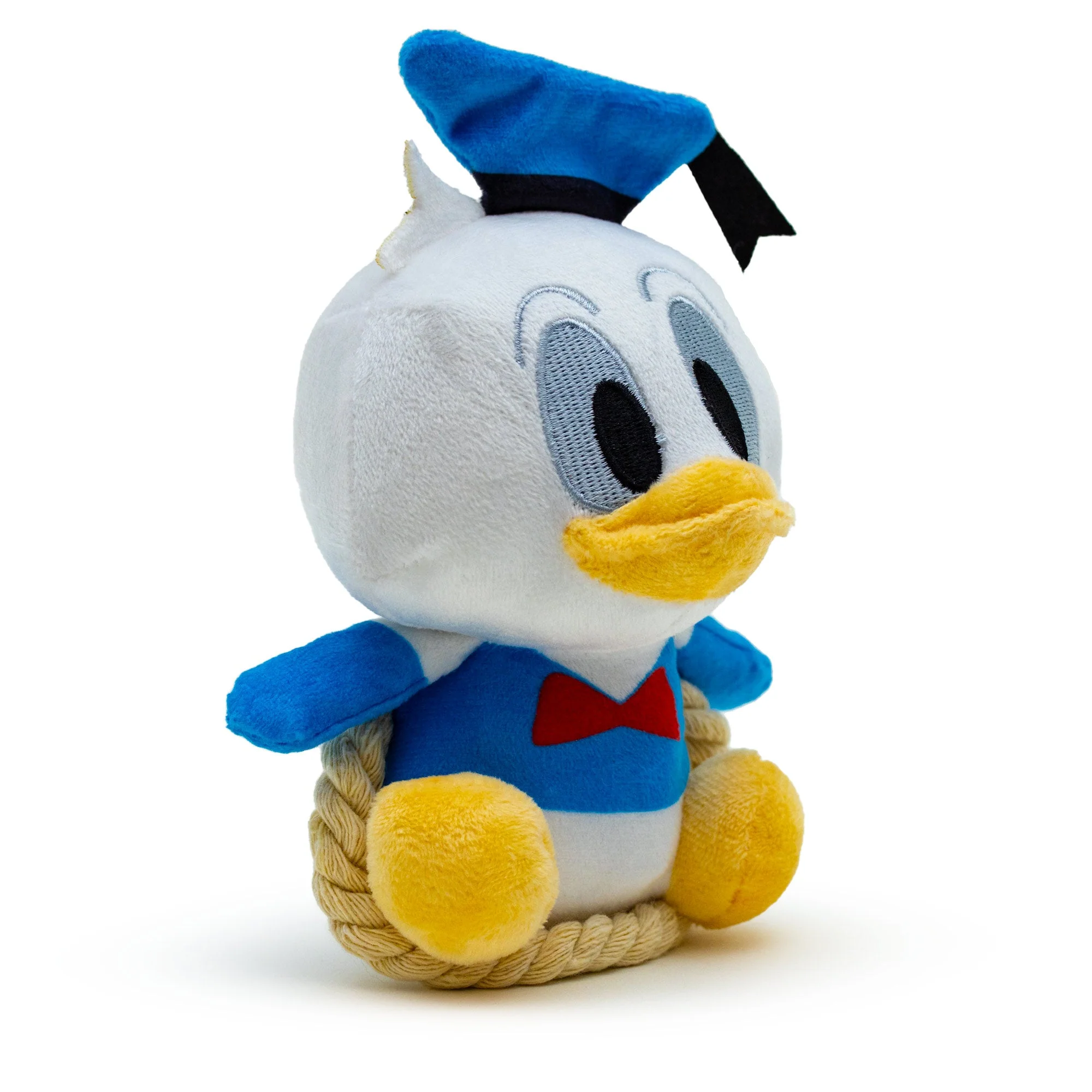 Dog Toy Squeaker Plush with Rope - Disney Donald Duck Chibi Sitting Pose - Image 2