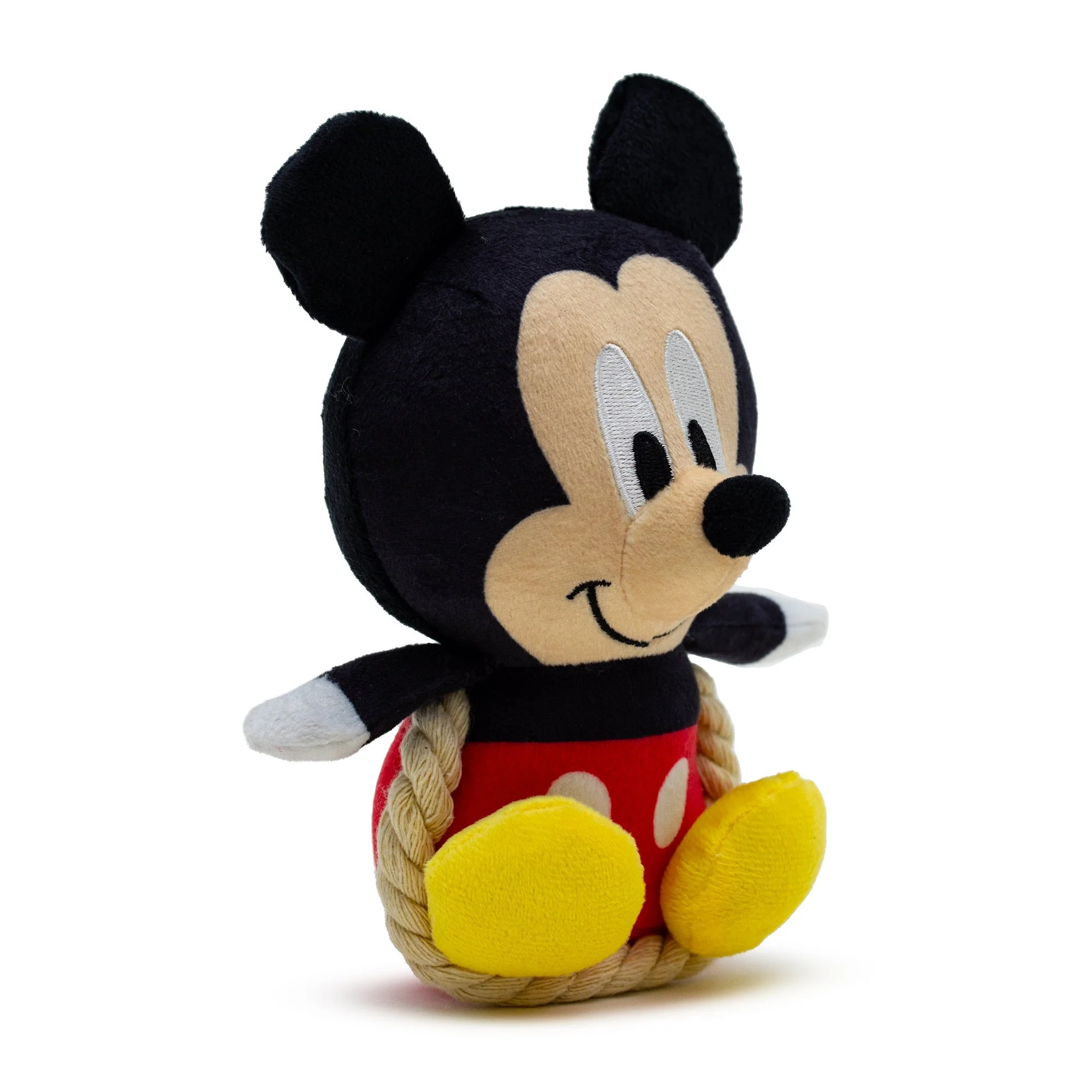 Dog Toy Squeaker Plush with Rope - Disney Mickey Mouse Chibi Sitting Pose - Image 2