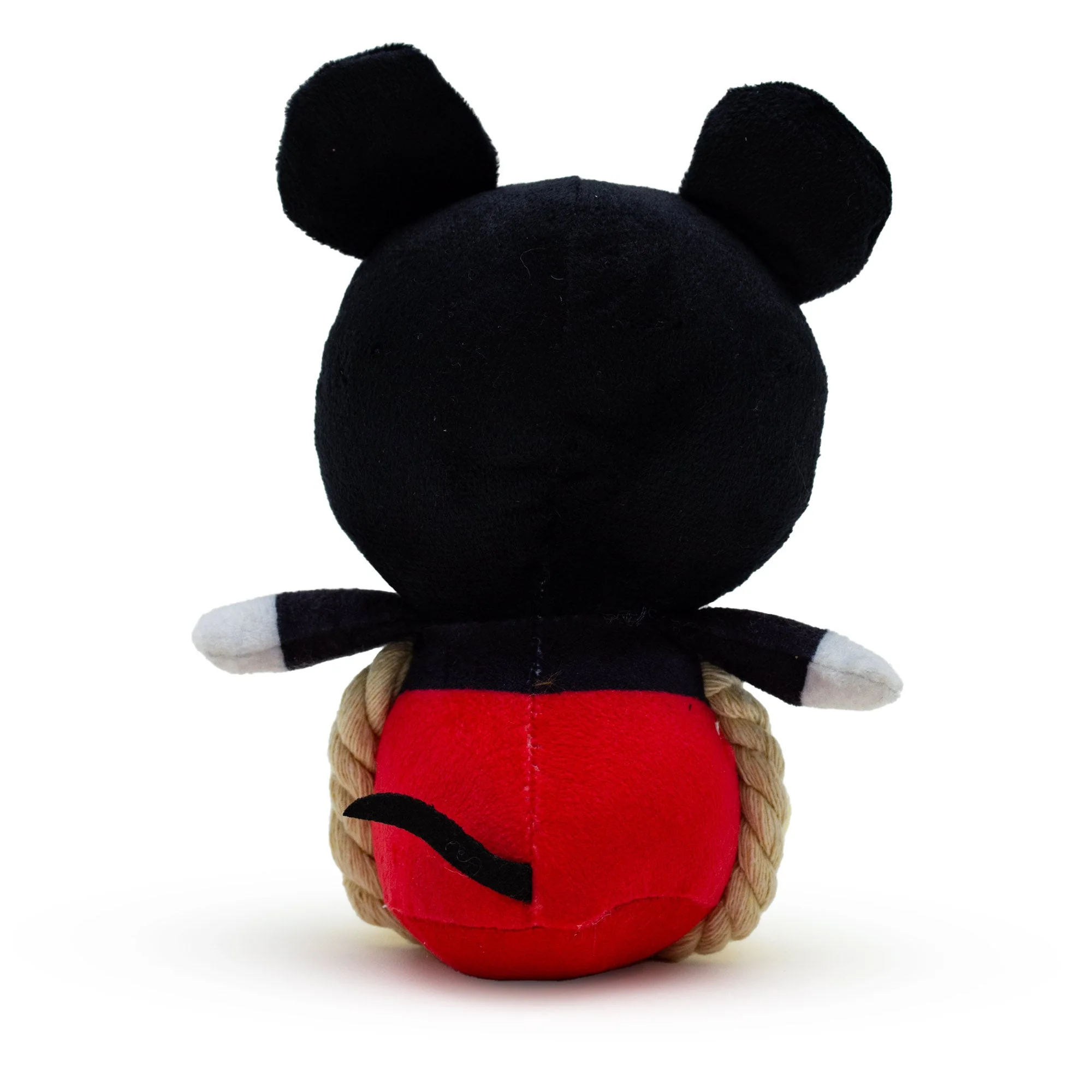 Dog Toy Squeaker Plush with Rope - Disney Mickey Mouse Chibi Sitting Pose - Image 3
