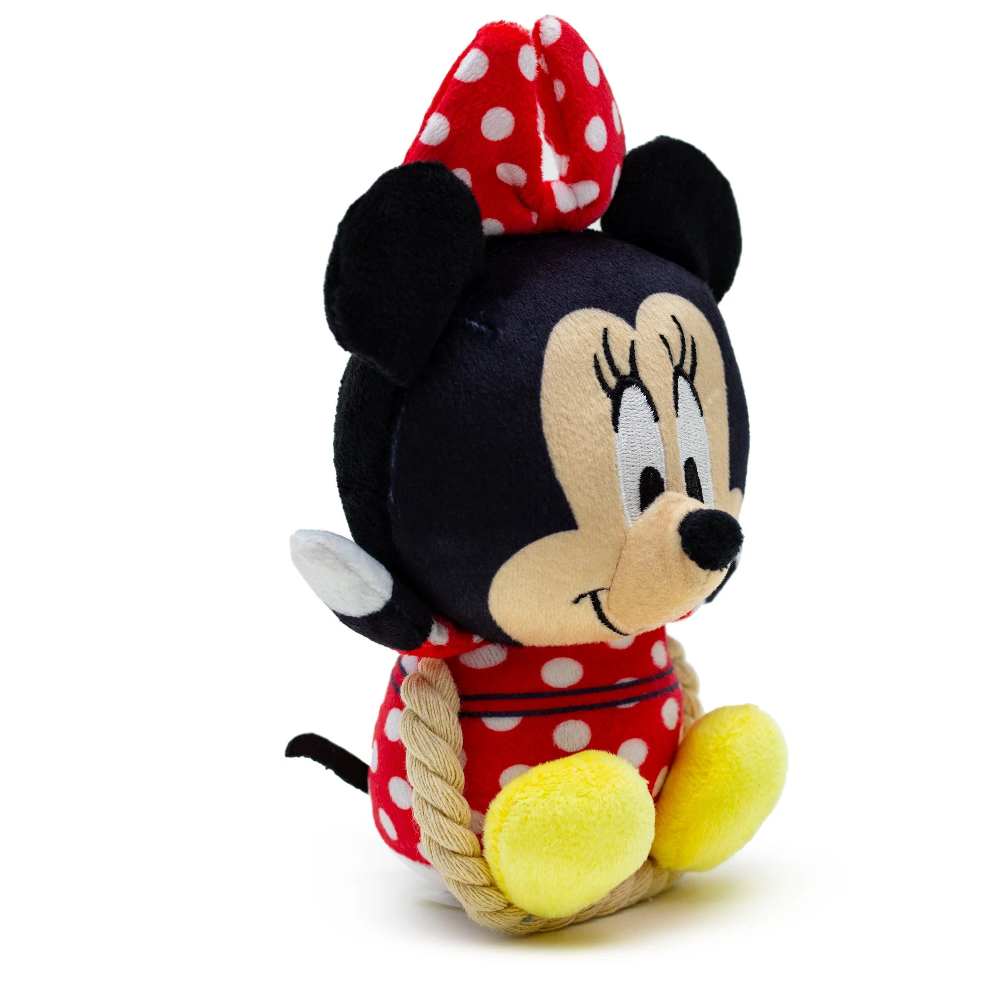 Dog Toy Squeaker Plush with Rope - Disney Minnie Mouse Chibi Sitting Pose - Image 2