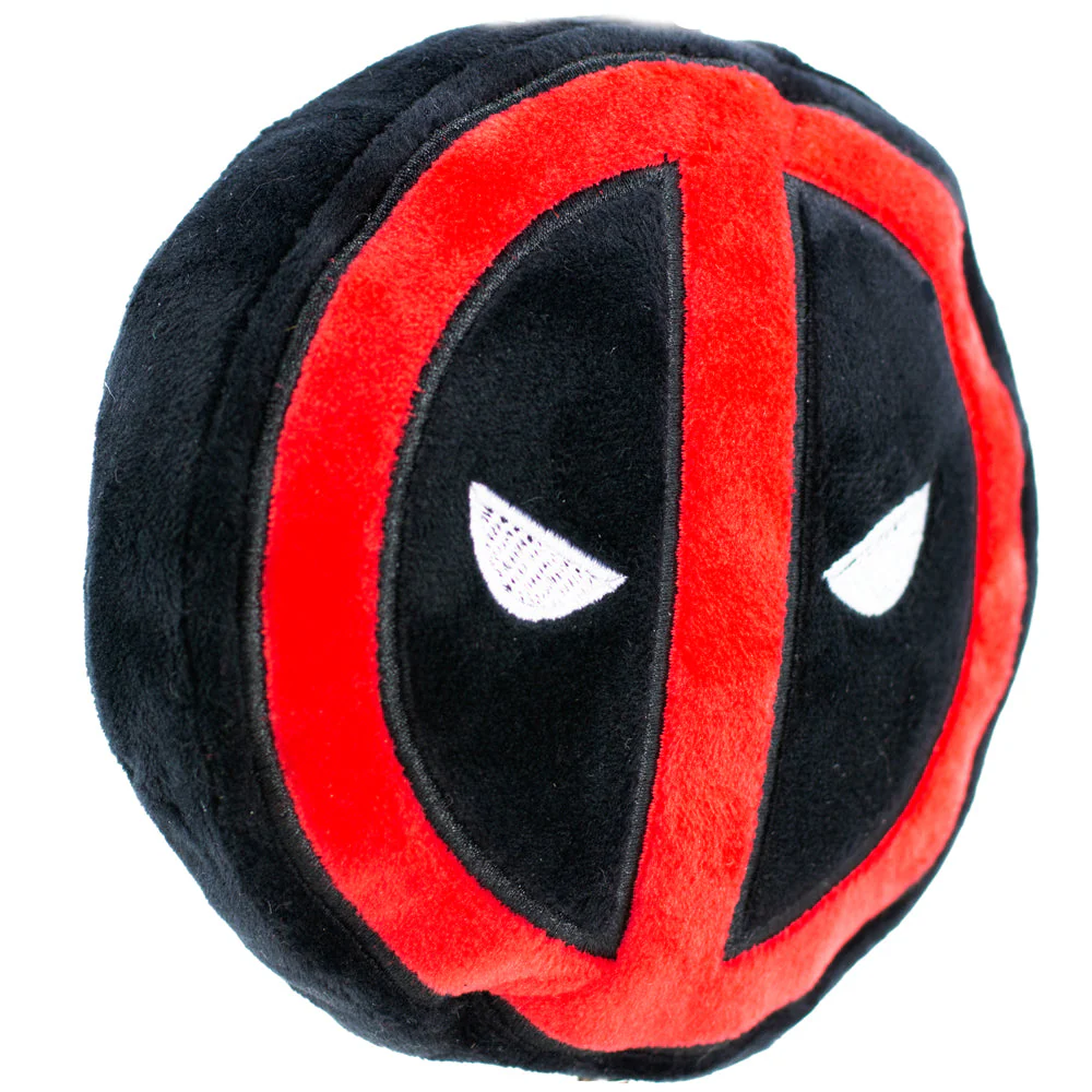 Dog Toy Squeaky Plush - Deadpool Logo Black Red White - Image 2
