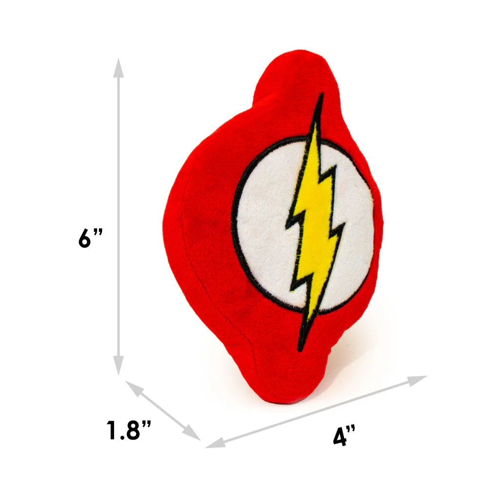 Dog Toy Squeaky Plush - Flash Icon Red White Yellow - Image 6
