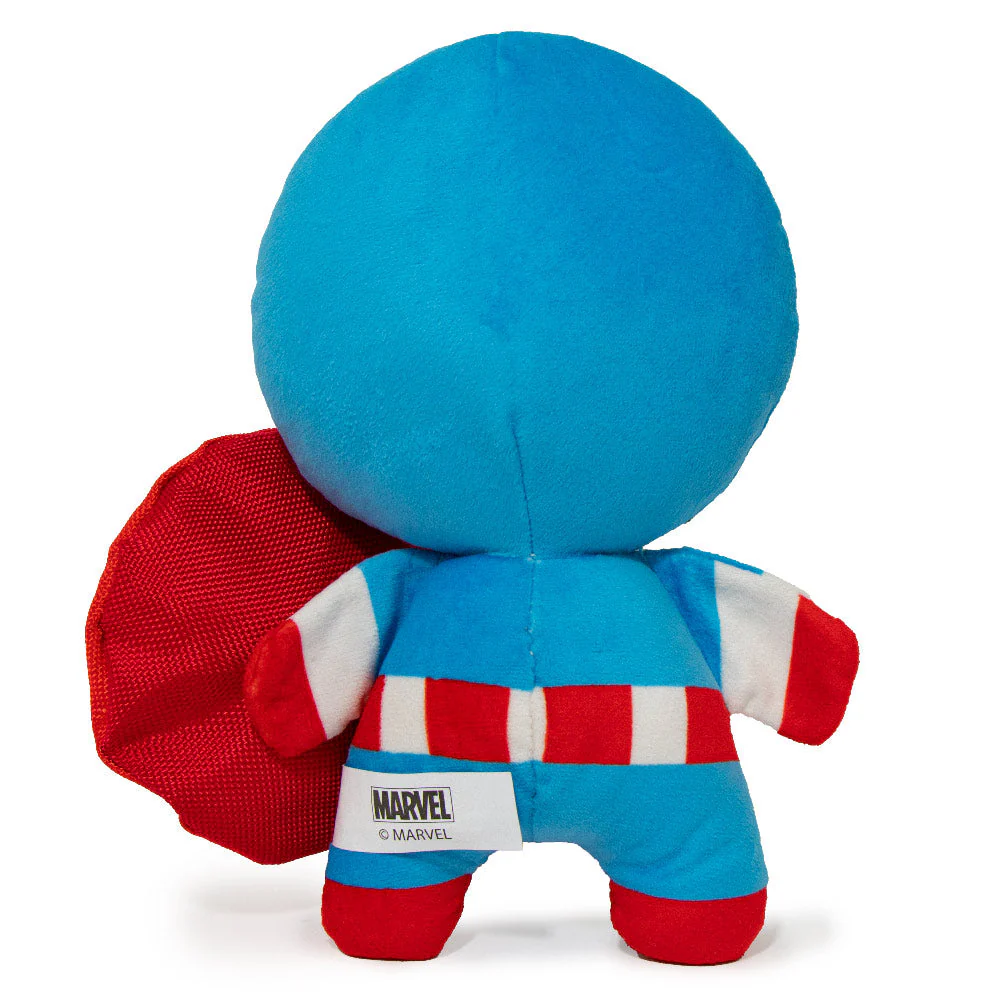 Dog Toy Squeaky Plush - Kawaii Captain America Standing Pose - Image 3