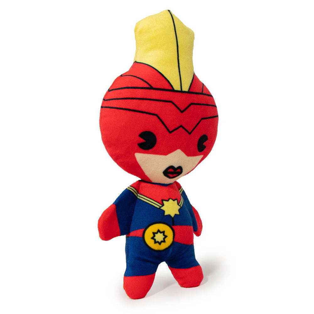 Dog Toy Squeaky Plush - Kawaii Captain Marvel Standing Pose - Image 2