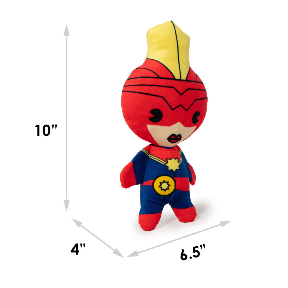 Dog Toy Squeaky Plush - Kawaii Captain Marvel Standing Pose - Image 5