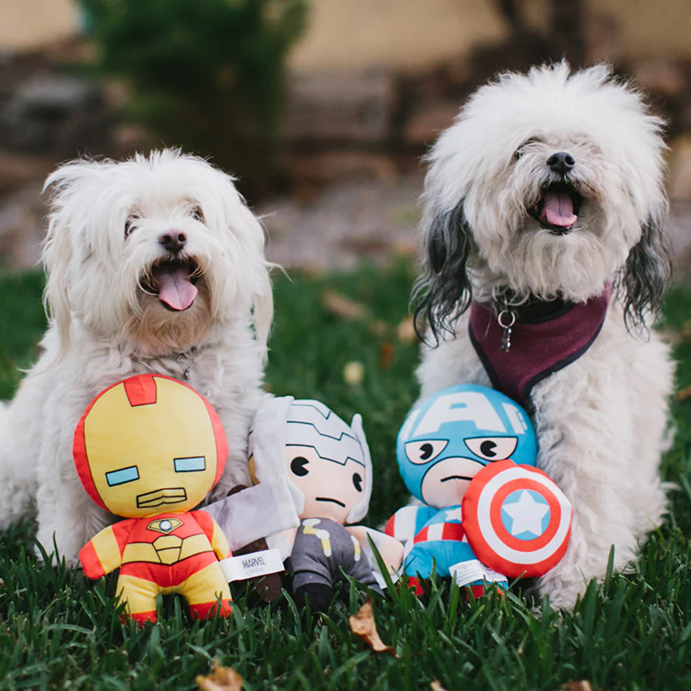 Dog Toy Squeaky Plush - Kawaii Iron Man Standing Pose - Image 4