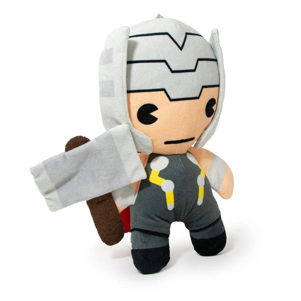 Dog Toy Squeaky Plush - Kawaii Thor with Hammer Standing Pose - Image 2