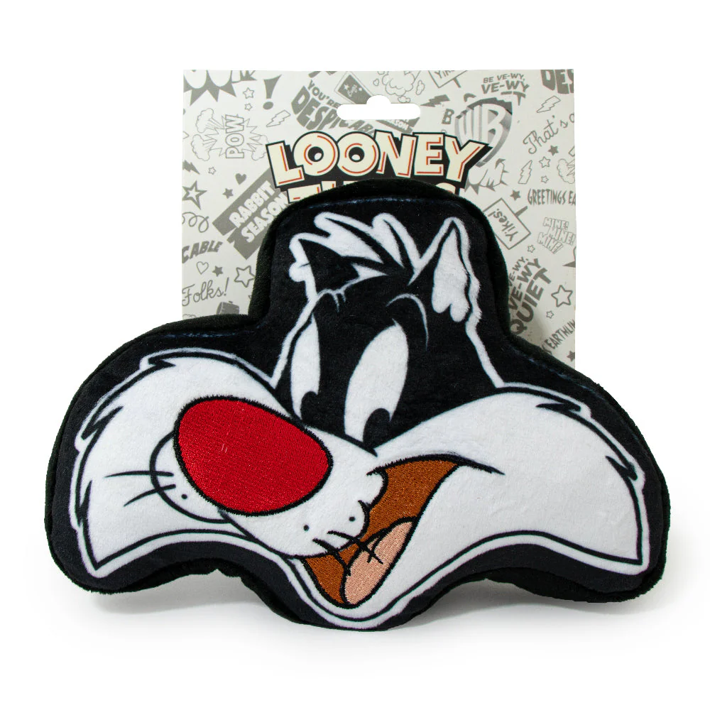 Dog Toy Squeaky Plush - Looney Tunes Sylvester the Cat Smiling - Image 5