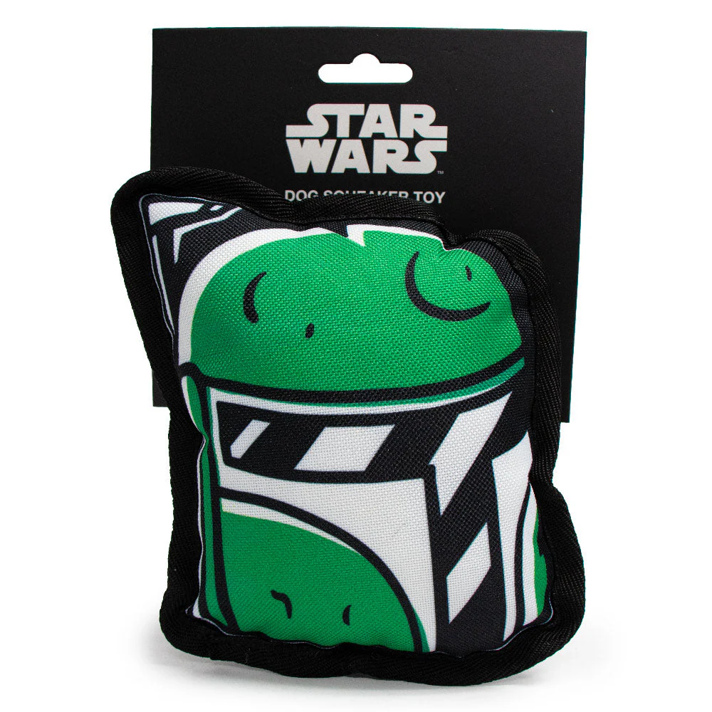 Dog Toy Squeaky Plush - Star Wars Boba Fett Head - Image 4