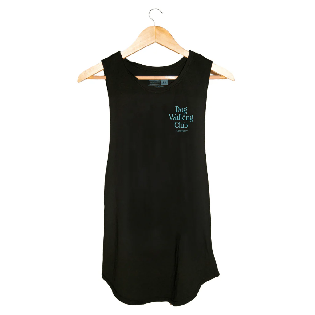 Dog Walking Club | Teal Font | Women's Sleeveless - Image 2