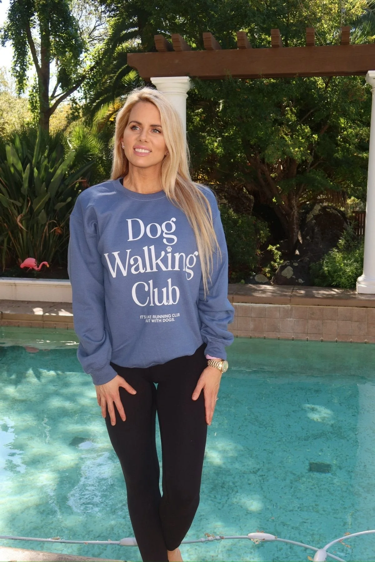 Dog Walking Club | Unisex Sweatshirt | White Font - Image 2