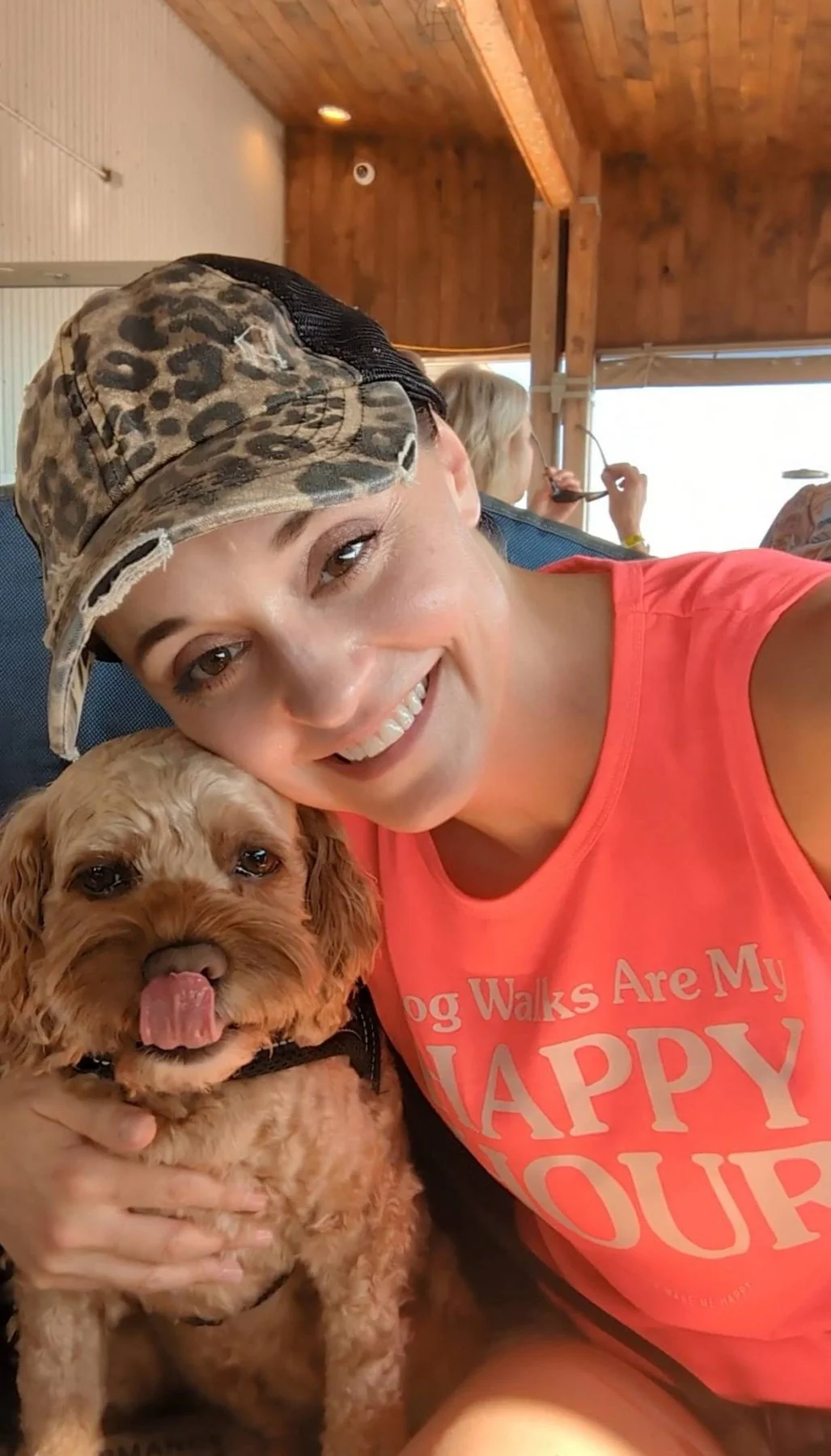 Dog Walks Are My Happy Hour Crop Top | Gift for Dog Lovers - Image 3