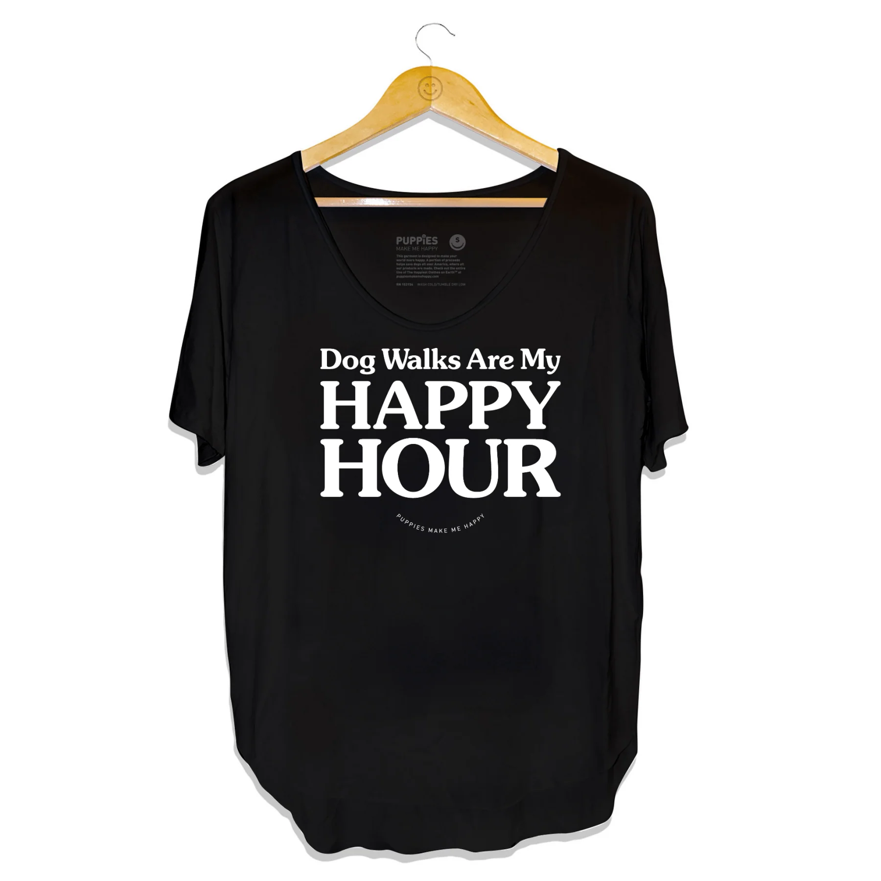 Dog Walks are my Happy Hour | Women's Scoop Neck Weekend Tee - Image 2