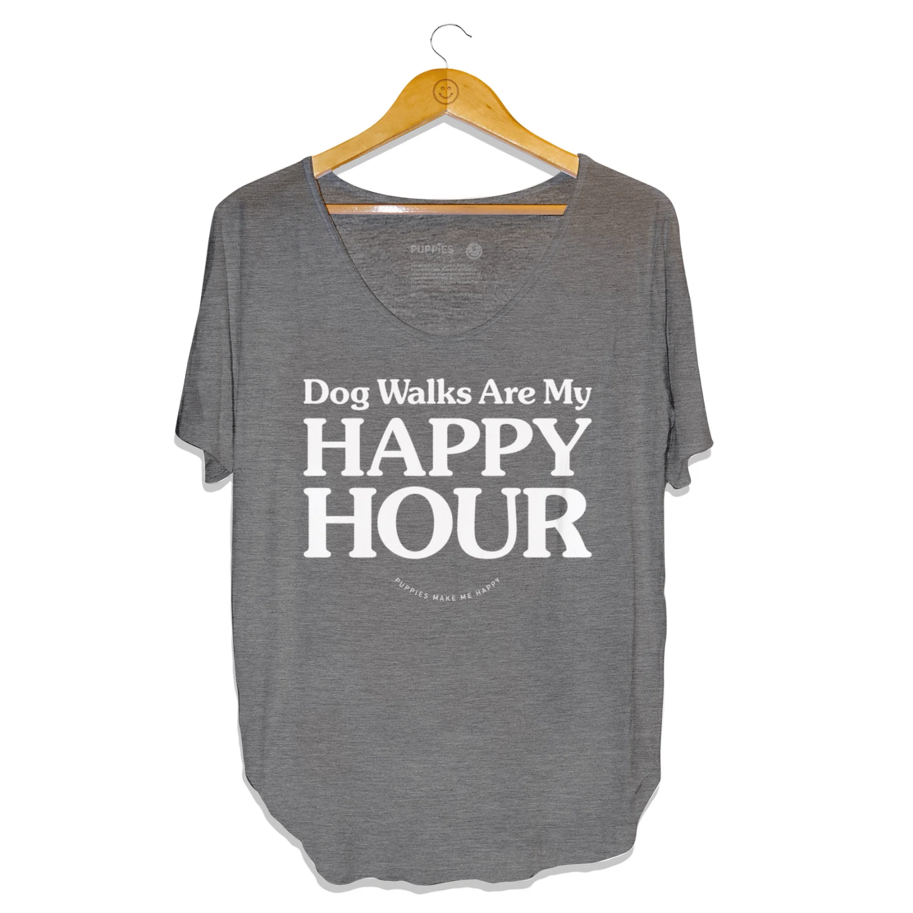 Dog Walks are my Happy Hour | Women's Scoop Neck Weekend Tee - Image 4