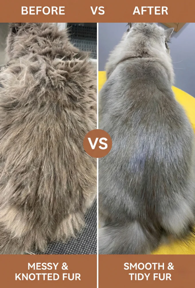 CalmCare Grooming Brush with One-Click Fur Release by Dr. Milou - Image 3