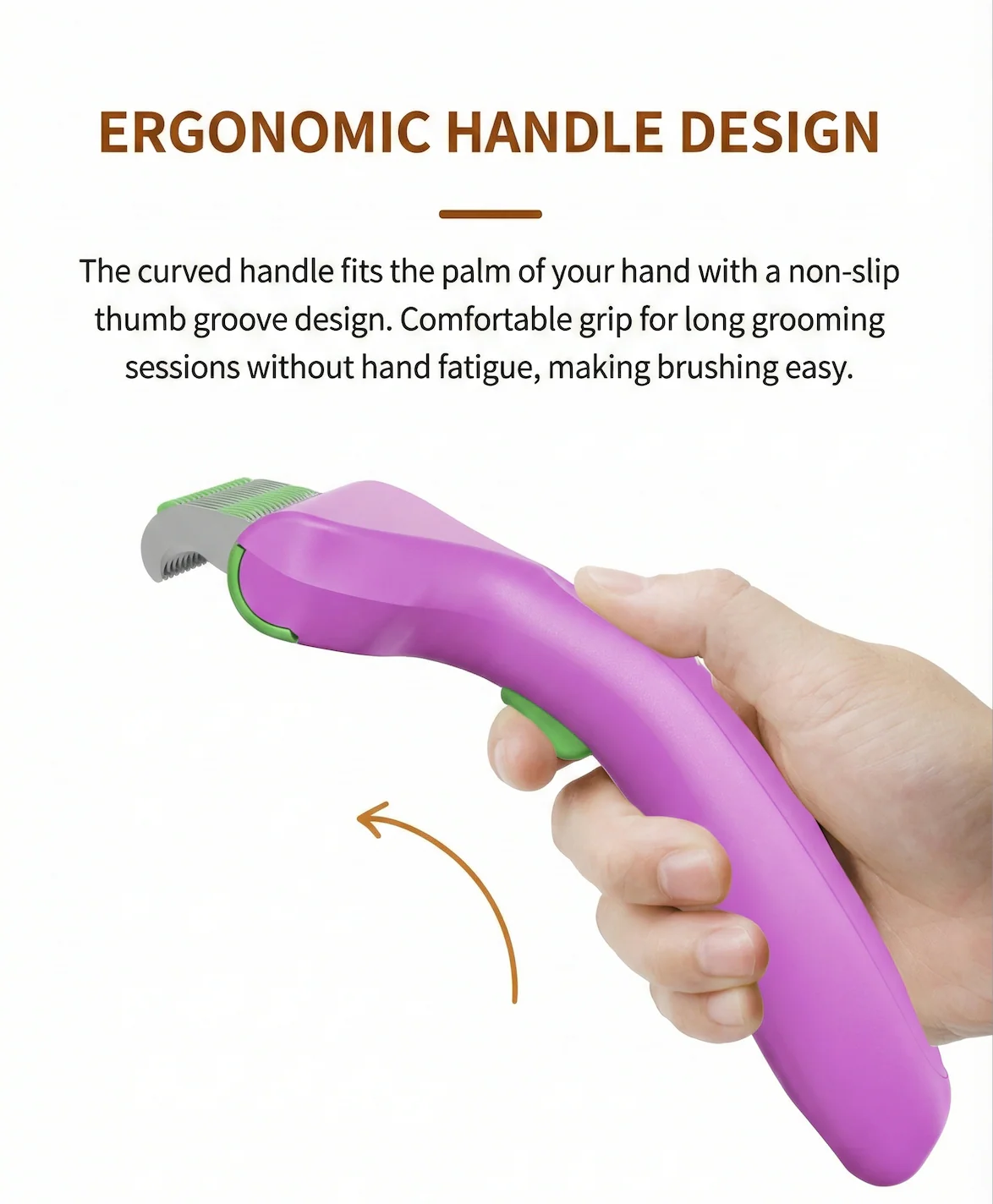 CalmCare Grooming Brush with One-Click Fur Release by Dr. Milou - Image 5