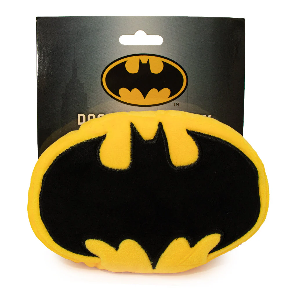 DTPT-BMDV Dog Toy Squeaky Plush - Batman Bat Icon Yellow Black - Image 4