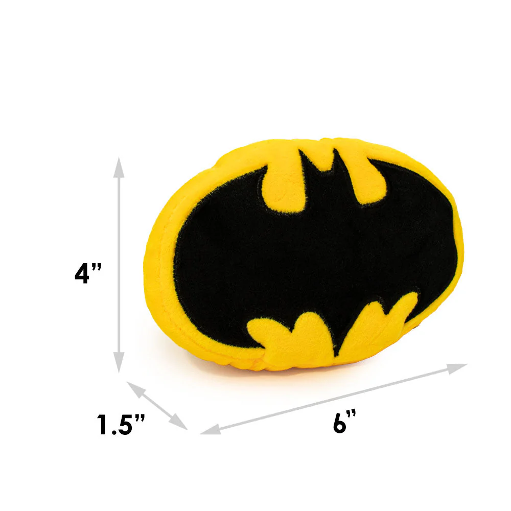 DTPT-BMDV Dog Toy Squeaky Plush - Batman Bat Icon Yellow Black - Image 7