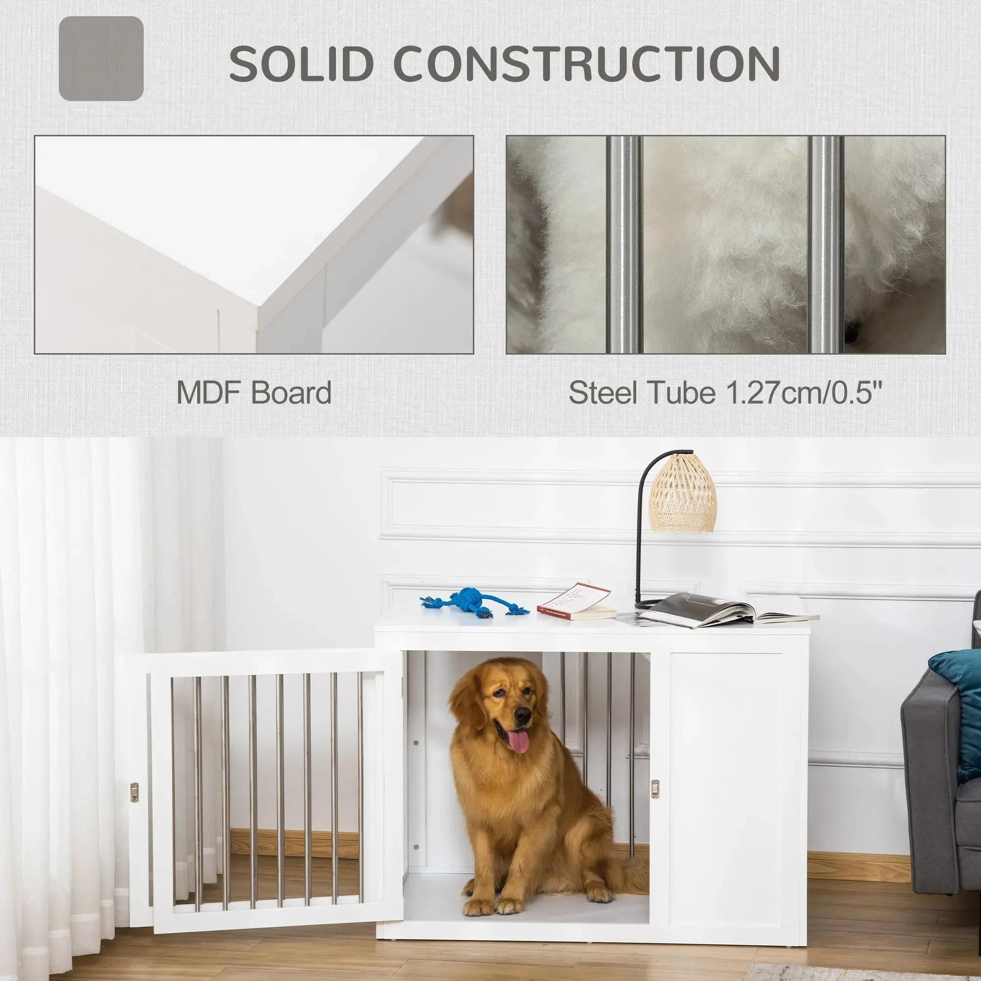 Elmer Large Dog Kennel Crate Furniture - Image 5