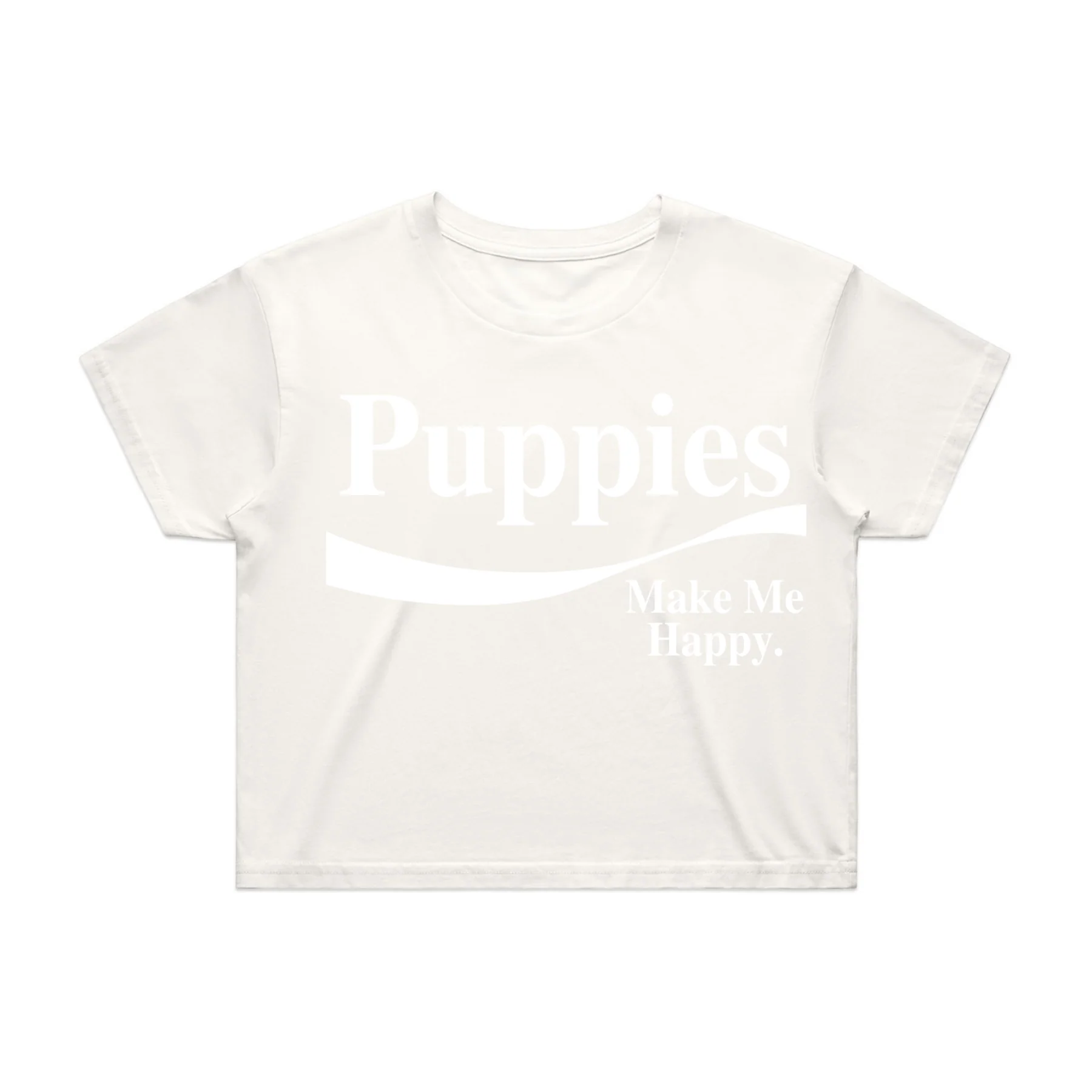 Enjoy Puppies Make Me Happy Crop Top | Gift for Dog Lovers - Image 4