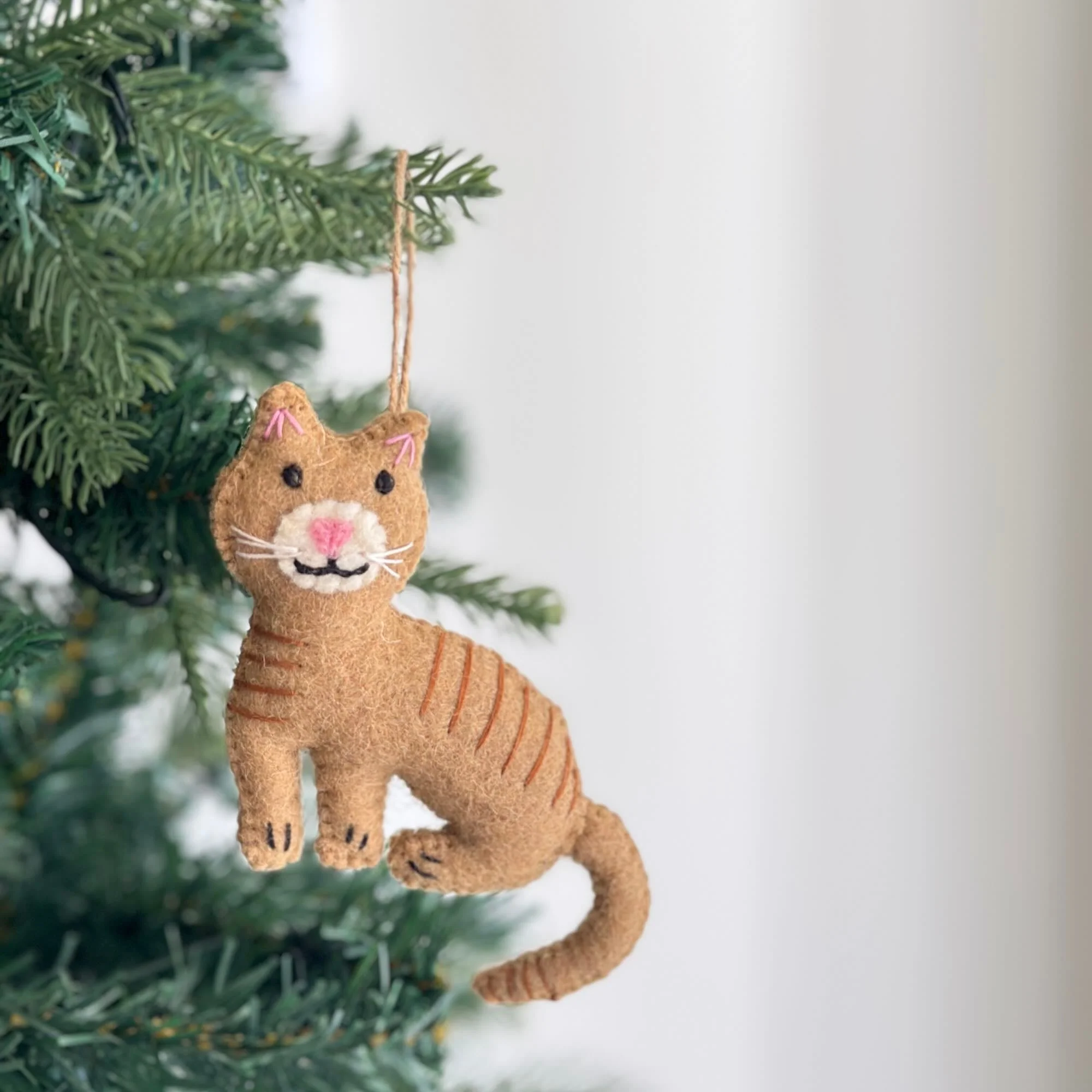 Felt Ornament - Stitched Cat - Image 2