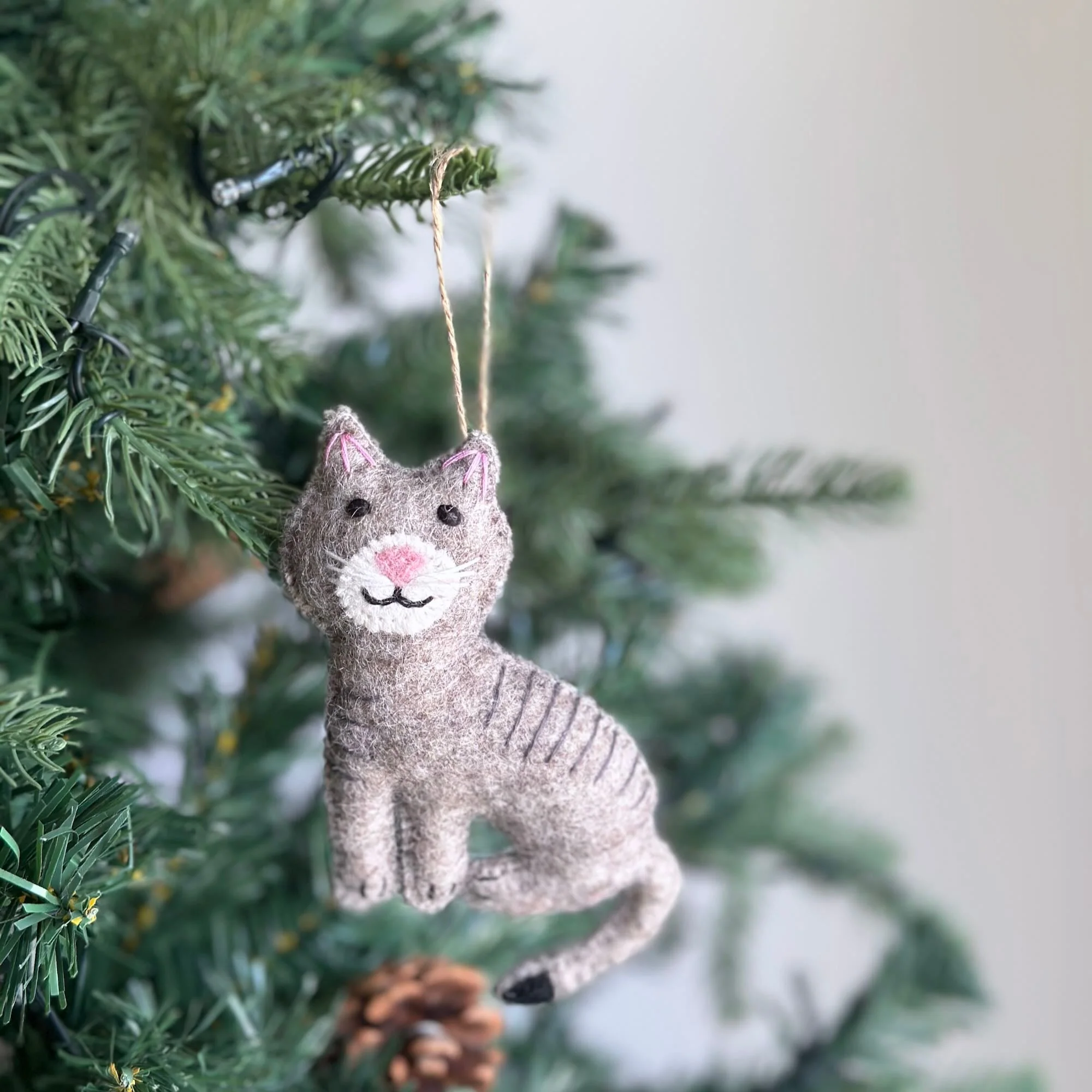 Felt Ornament - Stitched Cat - Image 5