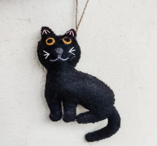 Felt Ornament - Stitched Cat - Image 9