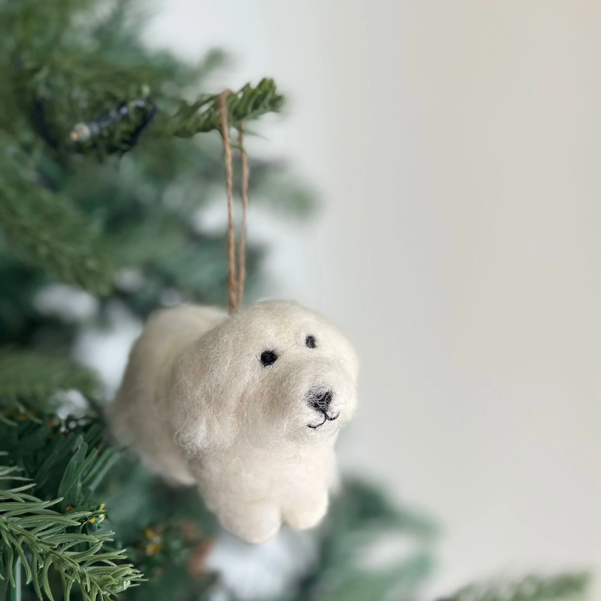 Felt Ornament - White Maltese Dog - Image 4