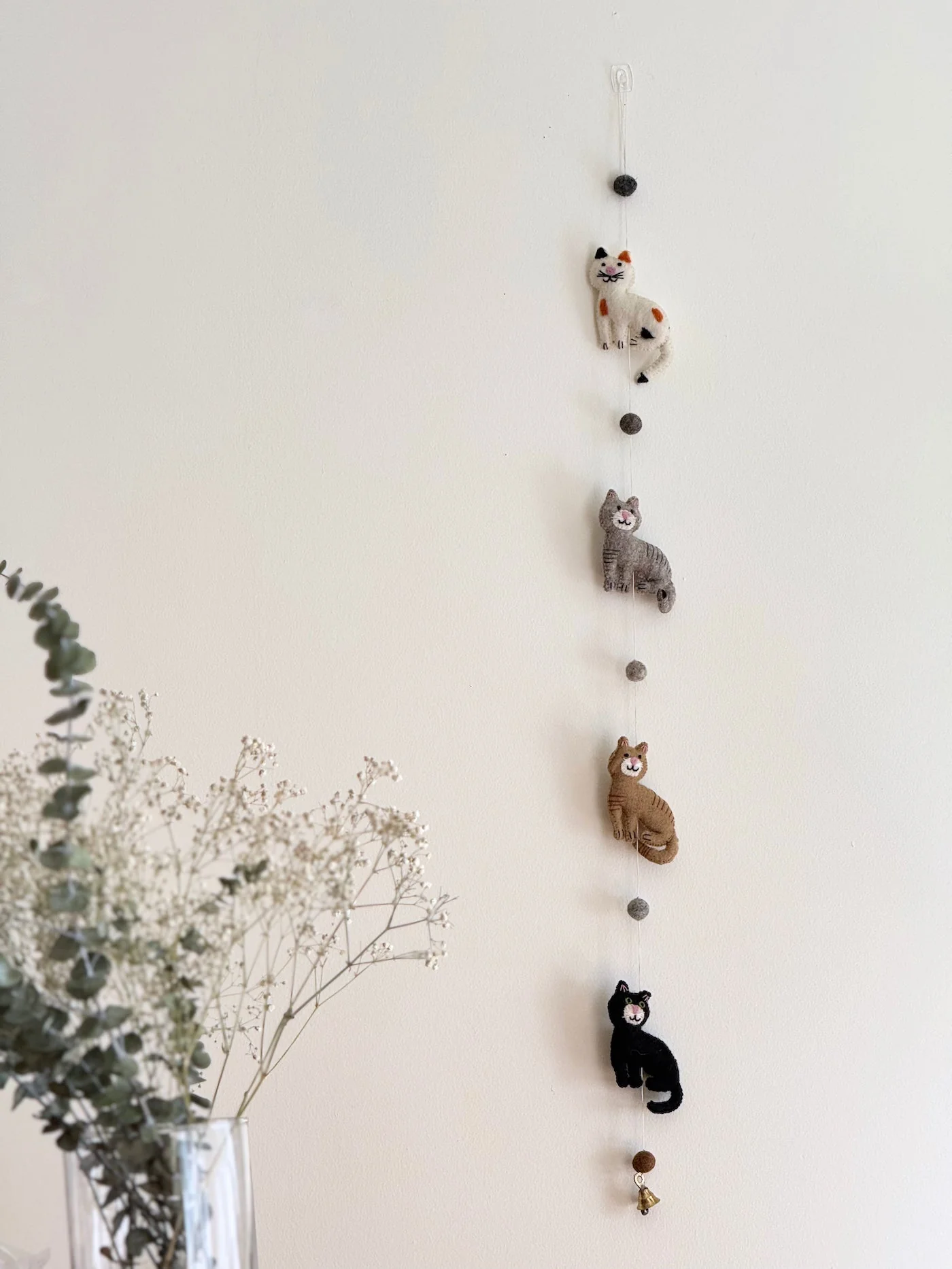 Felt Stitched Cat Garland - Image 4