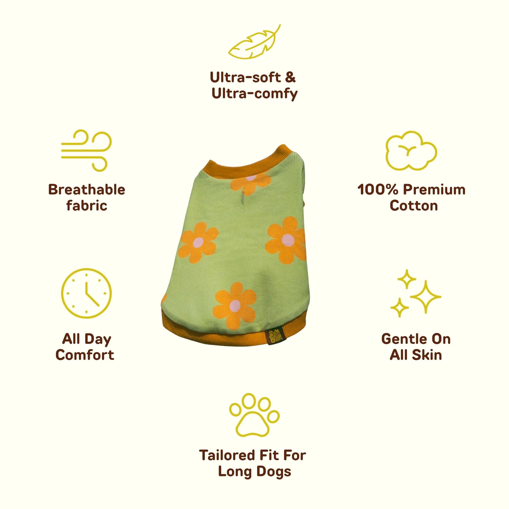 Flower Power Dog T-shirt - Image 3