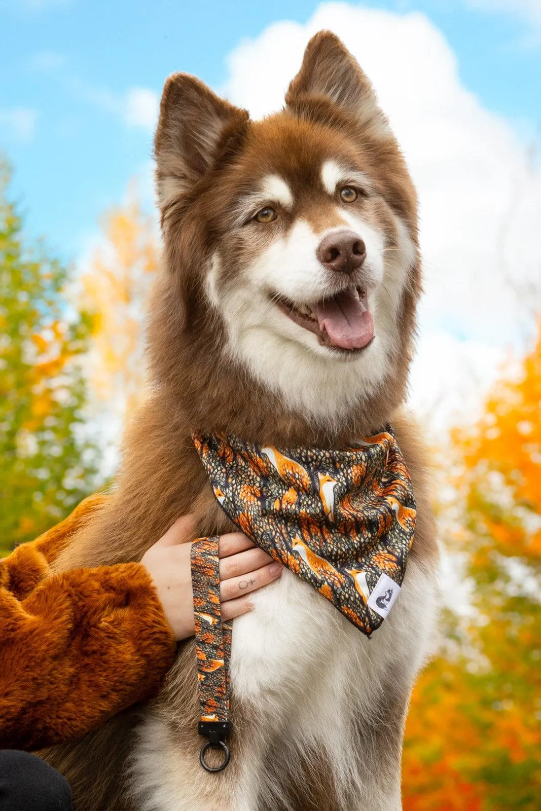 Foxes in Fall Wristlet Keychain - Image 3