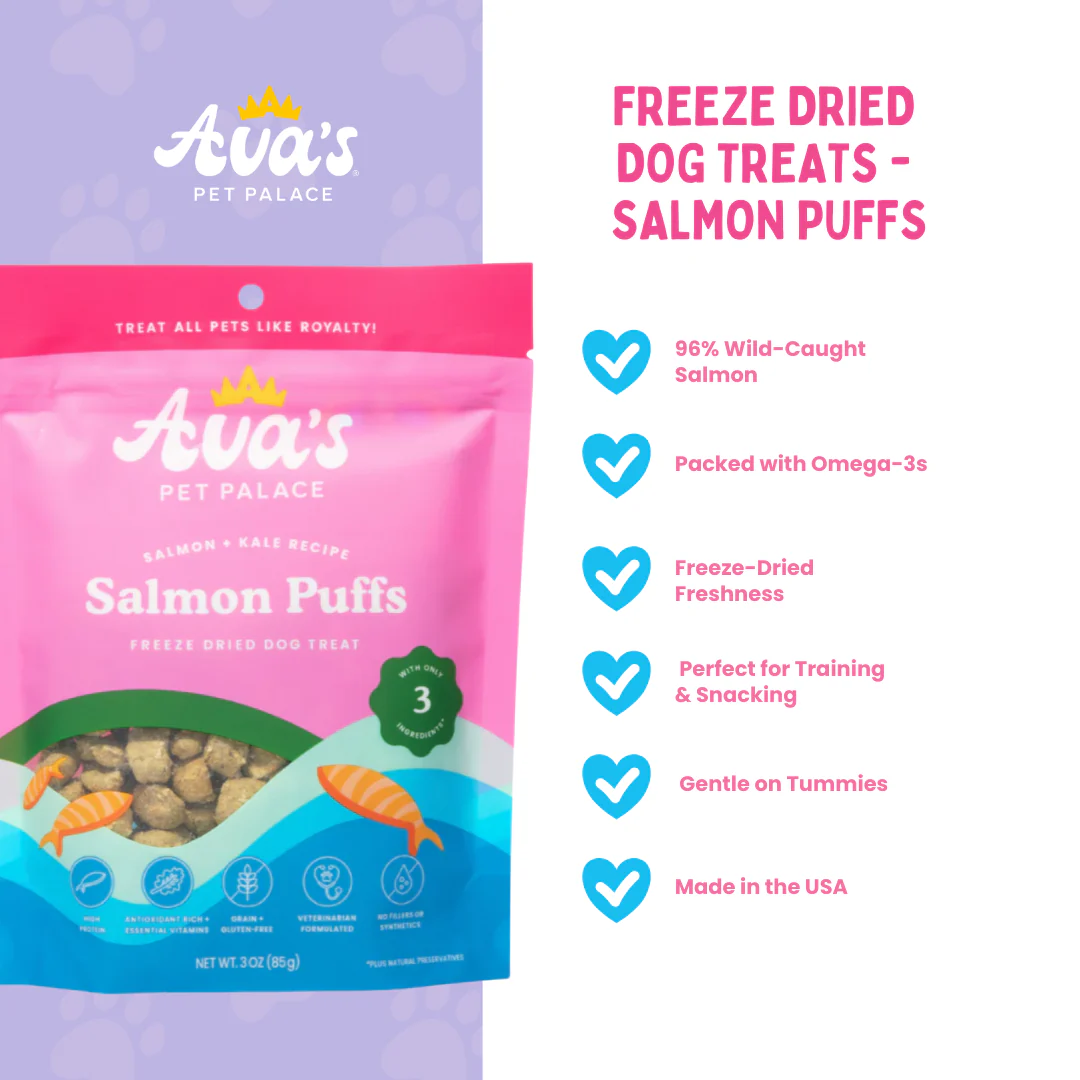 Freeze Dried Dog Treats - Salmon Puffs - Image 2