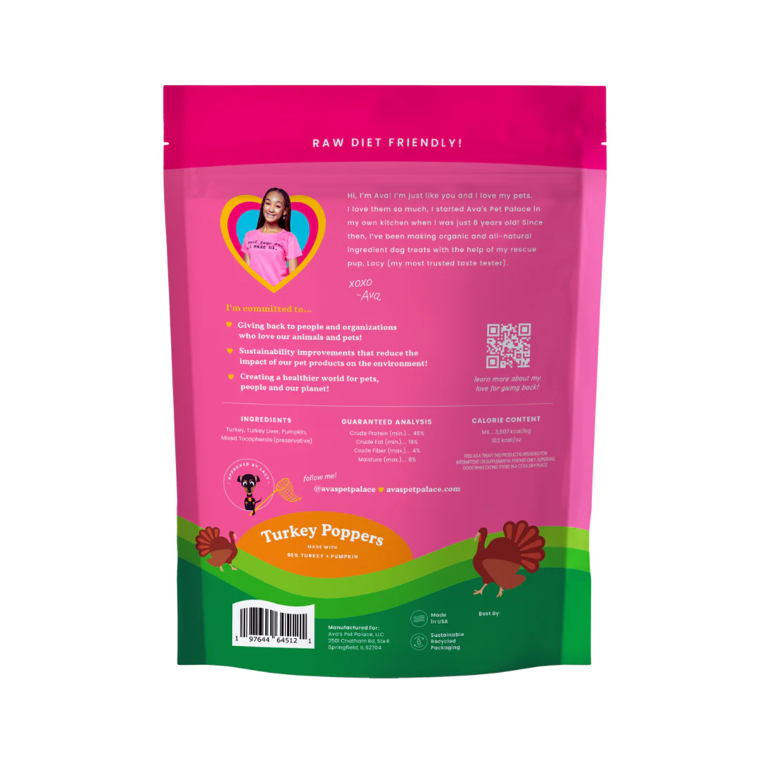 Freeze Dried Dog Treats - Turkey Poppers - Image 5