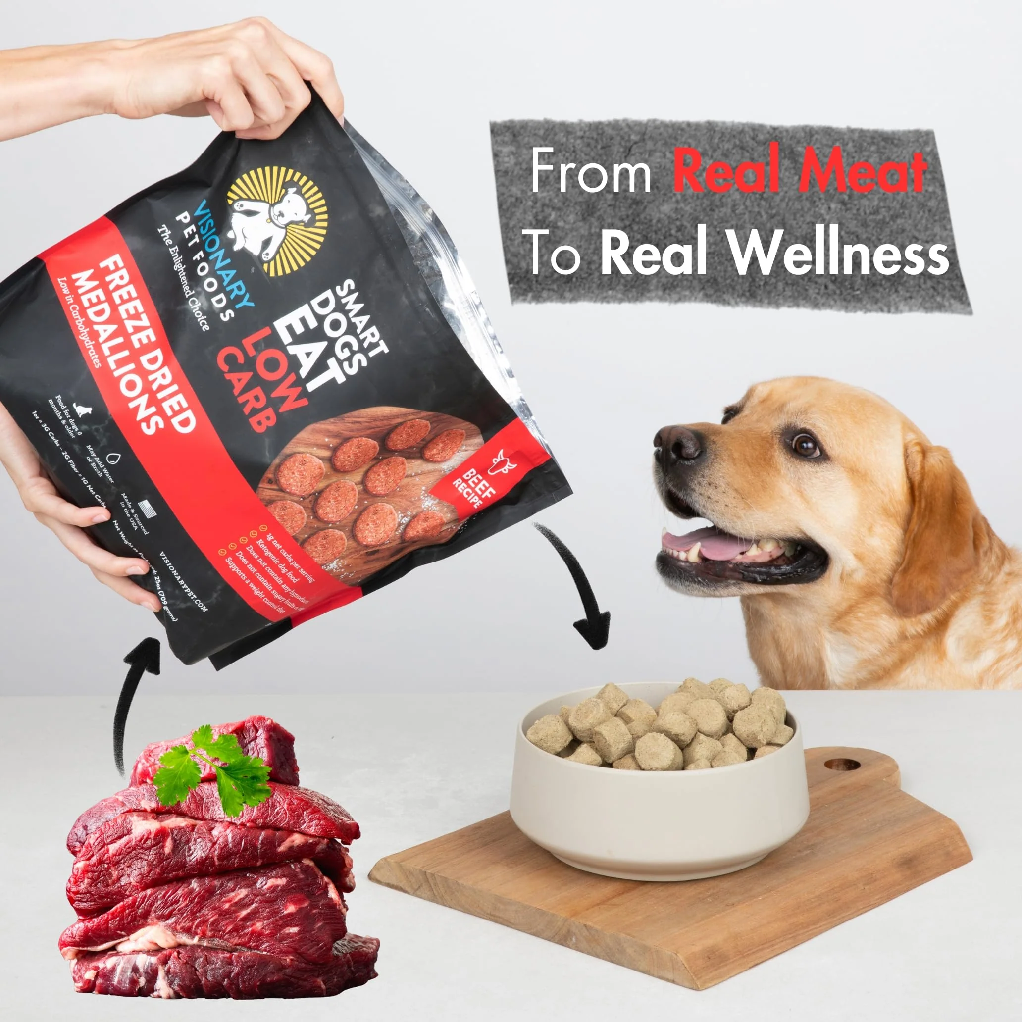 Freeze-Dried Beef Dog Food – High-Protein, Grain-Free Keto Recipe | 25oz Bag - Image 4