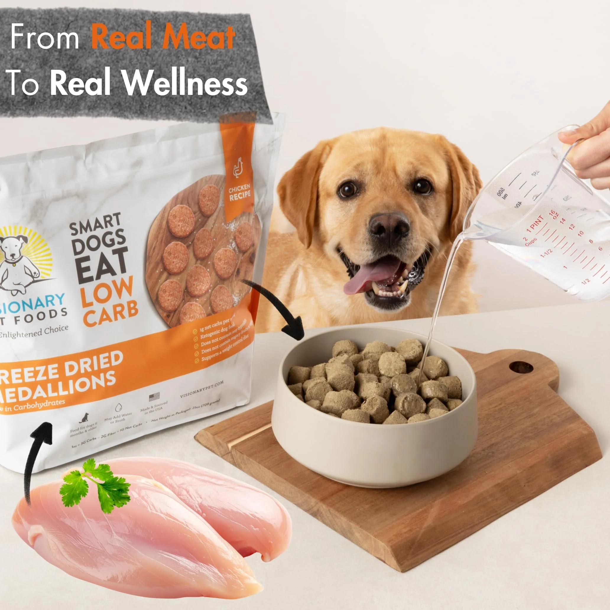 Freeze-Dried Chicken Dog Food – High-Protein, Grain-Free Keto Recipe | 25oz Bag - Image 3