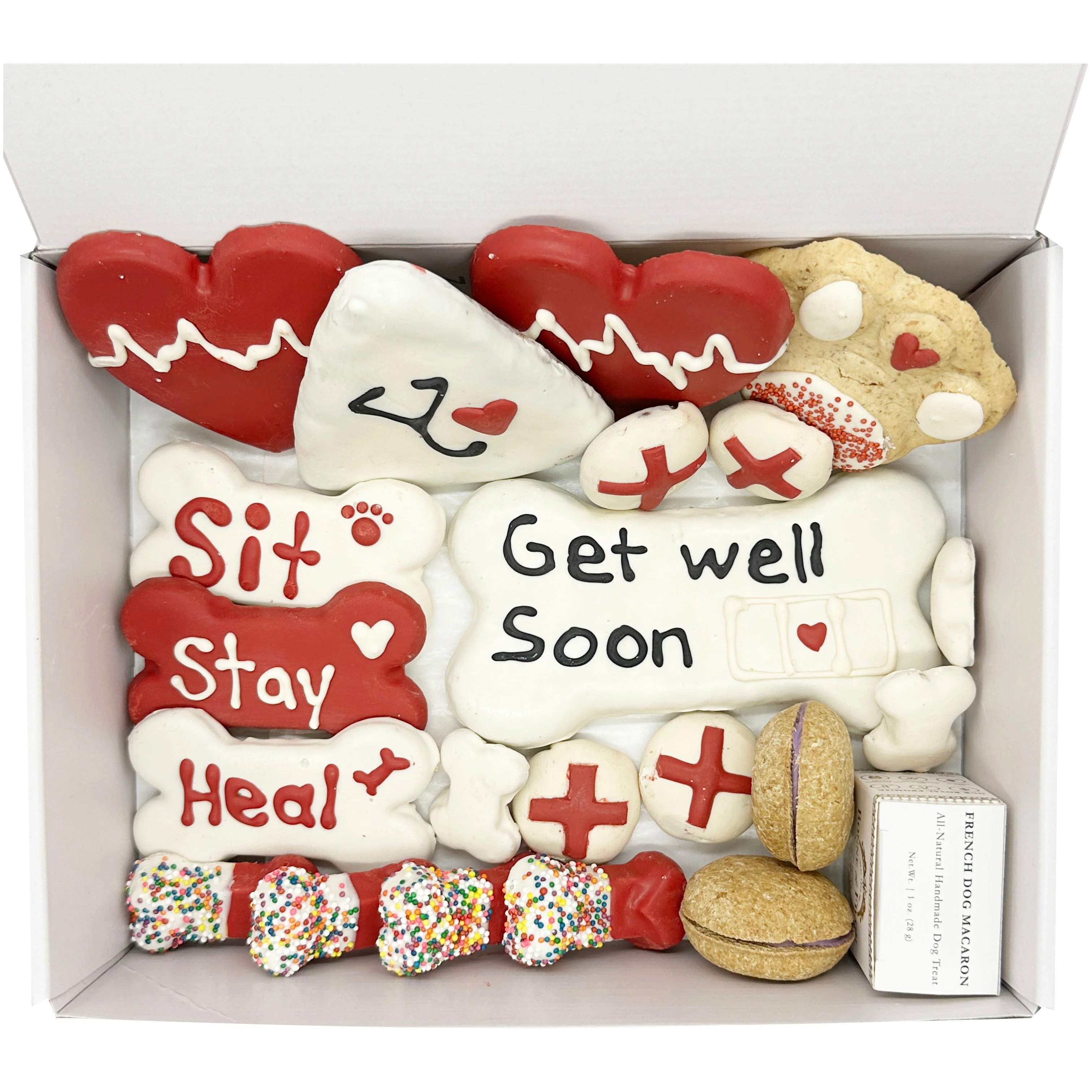 Get Well Soon Themed Dog Treats Gift Box - Image 2