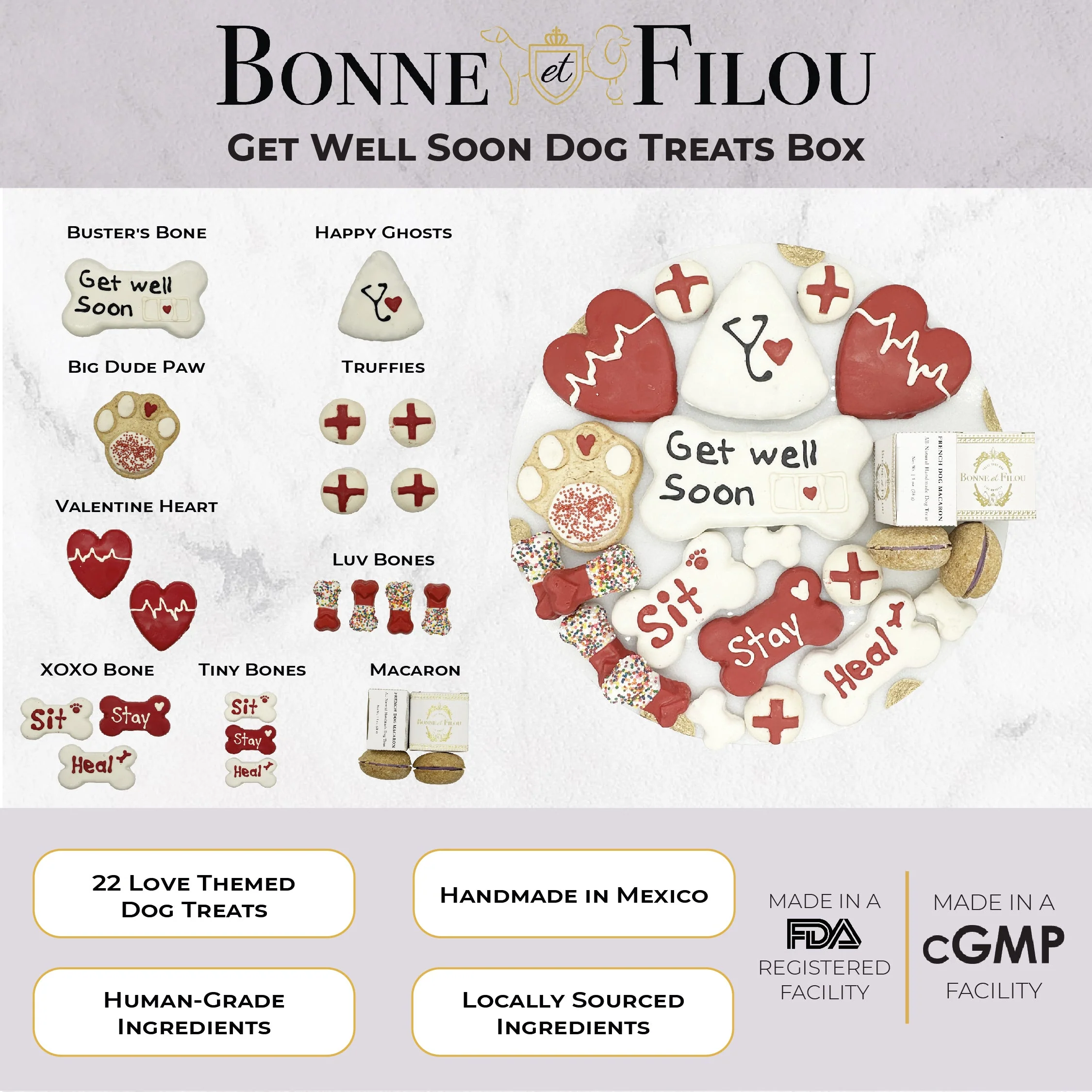 Get Well Soon Themed Dog Treats Gift Box - Image 4