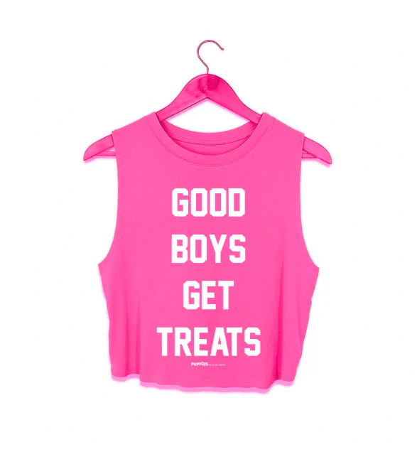 Good Boys Get Treats Crop Tank | Gift for Dog Moms | Made in USA - Image 4