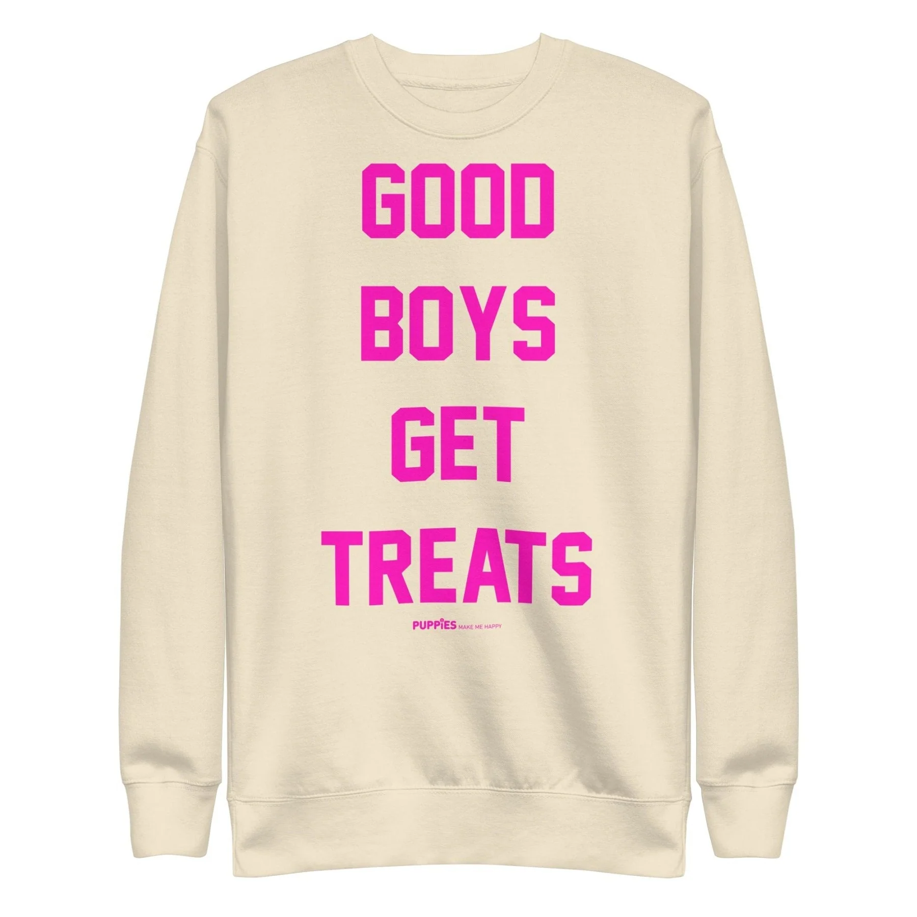 Good Boys Get Treats Pink Font Crewneck Sweatshirt | Ultra-Soft Best Gift for Dog Lovers - Image 2
