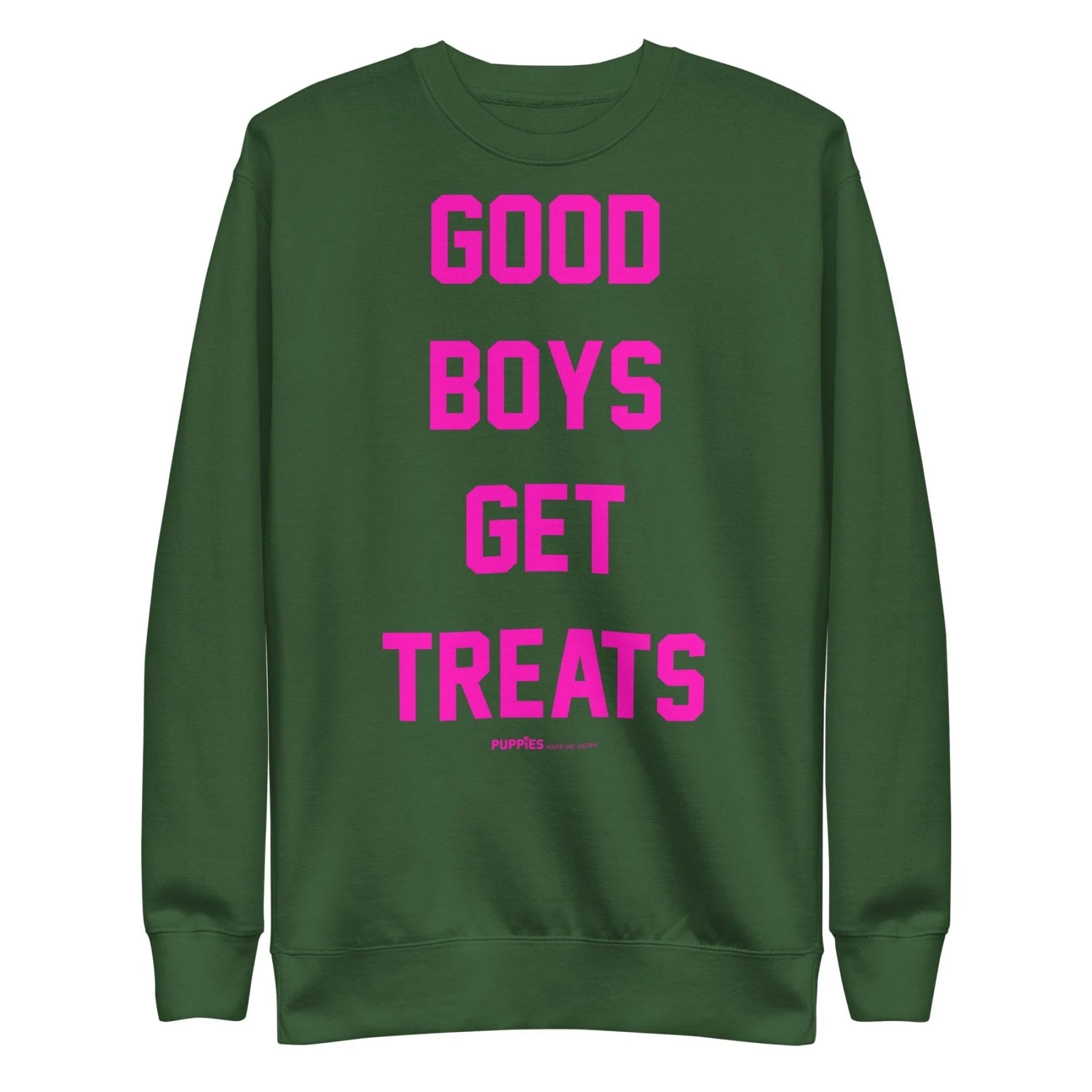 Good Boys Get Treats Pink Font Crewneck Sweatshirt | Ultra-Soft Best Gift for Dog Lovers - Image 9