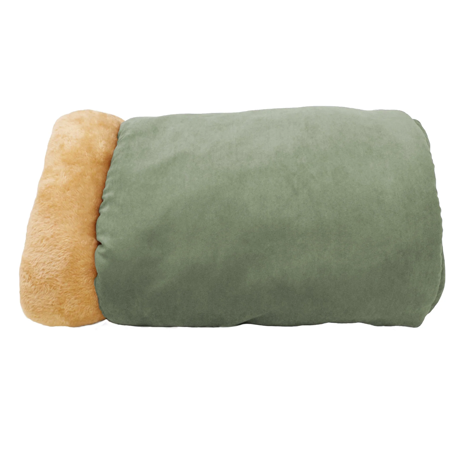 GOOPAWS 4 in 1 Self Warming Burrow Cat Bed Sleeping Cave, Sage Green - Image 3