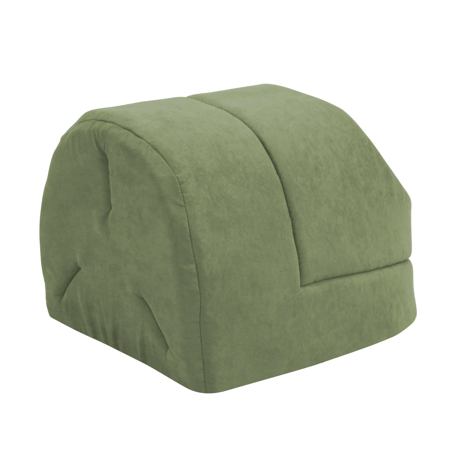 GOOPAWS Cave Covered Cat & Small Dog Warming Burrow Bed, Sage Green - Image 5