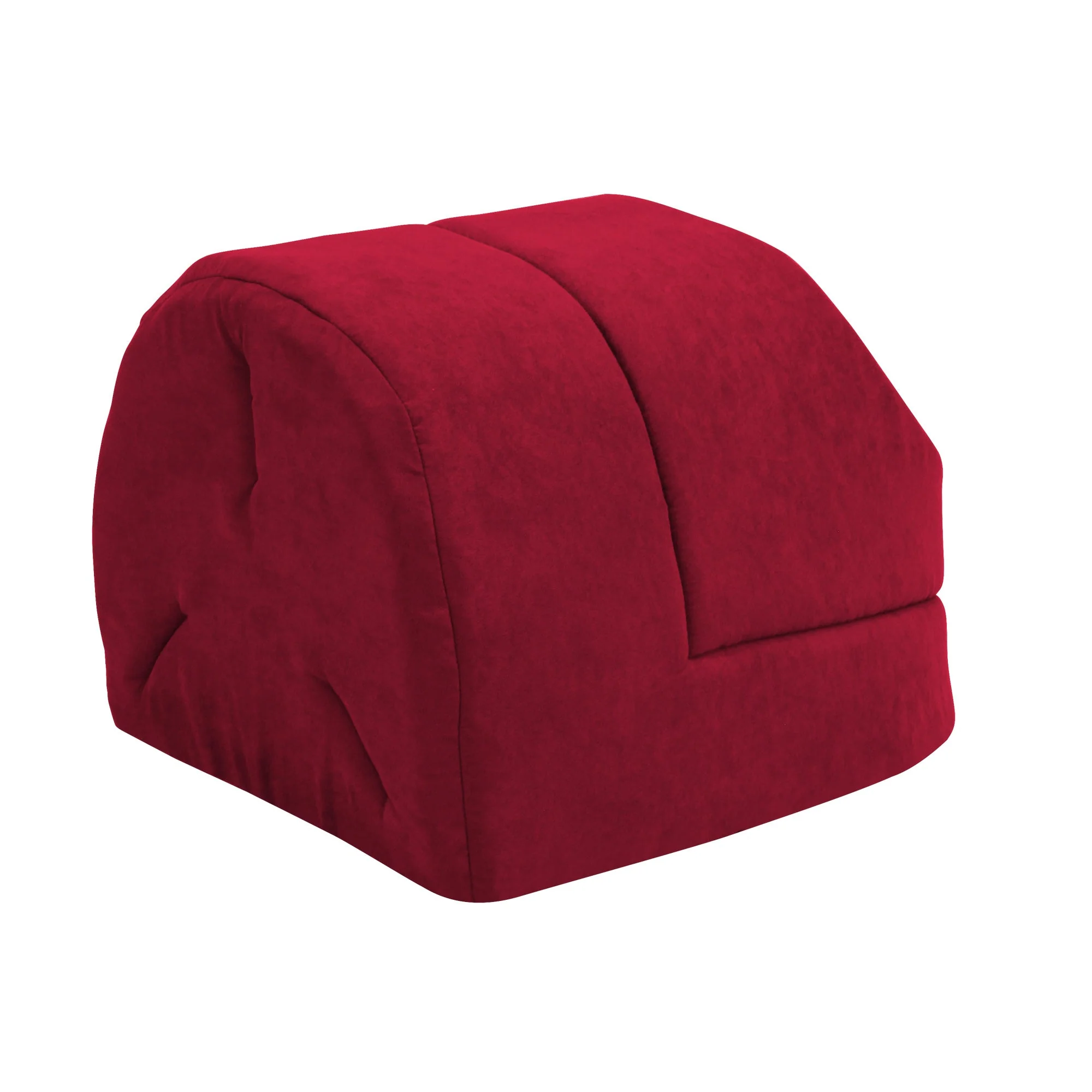GOOPAWS Cave Covered Cat & Small Dog Warming Burrow Cat Bed, Burgundy - Image 5