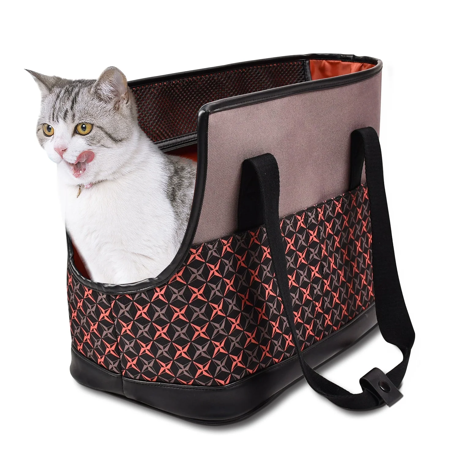 GOOPAWS Dog Purse Carrier for Small Dogs, Soft-Sided Tote Bags With Pocket Dog Travel Supplies Portable Dog Sling With Anti-Slip Bottom, Khaki, 19"L X 9"W X 12.6"H - Image 7