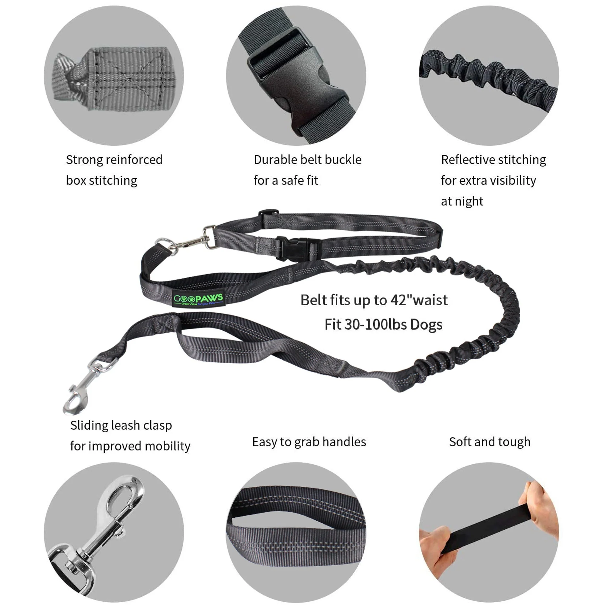 Jespet Bungee Reflective Leash - Image 3