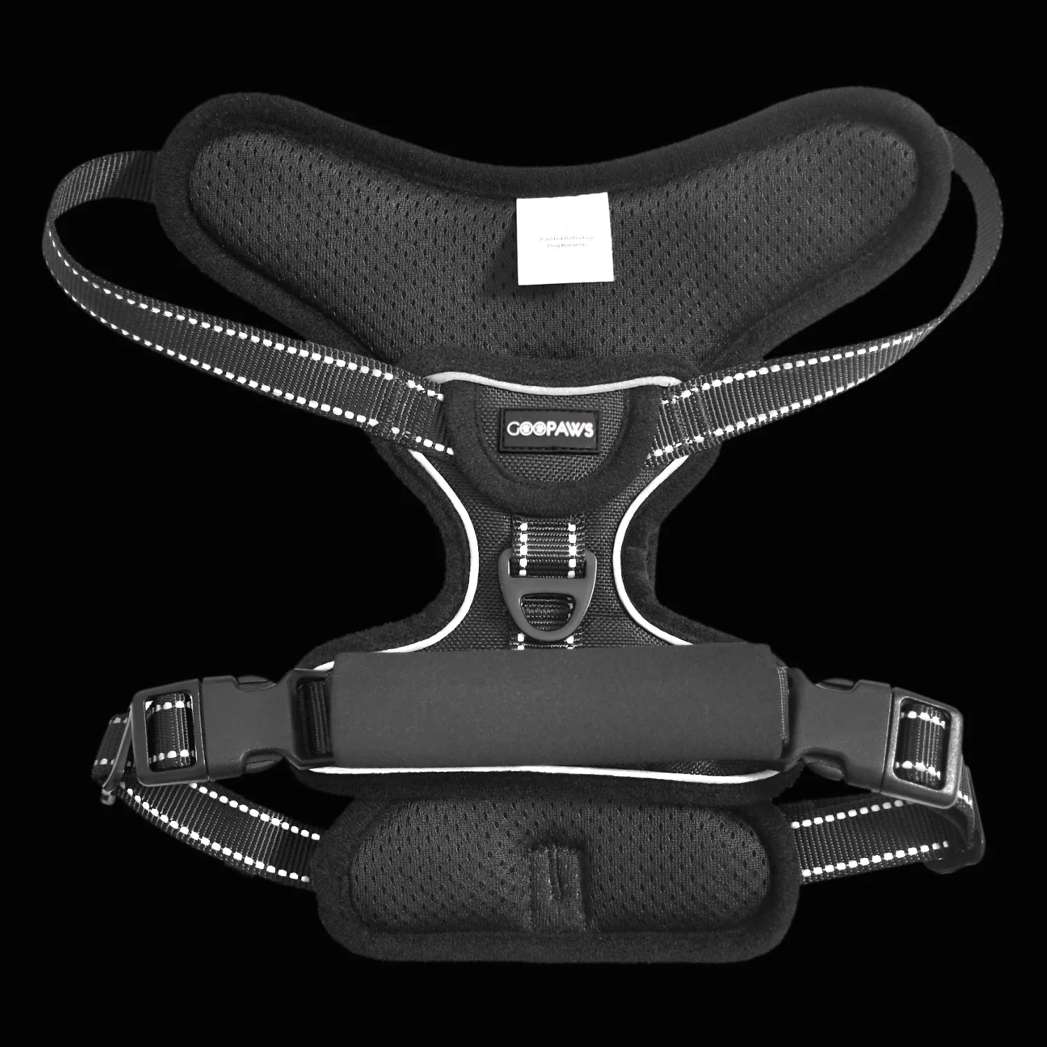 GOOPAWS Padded Reflective Pet Dog Harness, Lightweight Ripstop, Black - Image 6