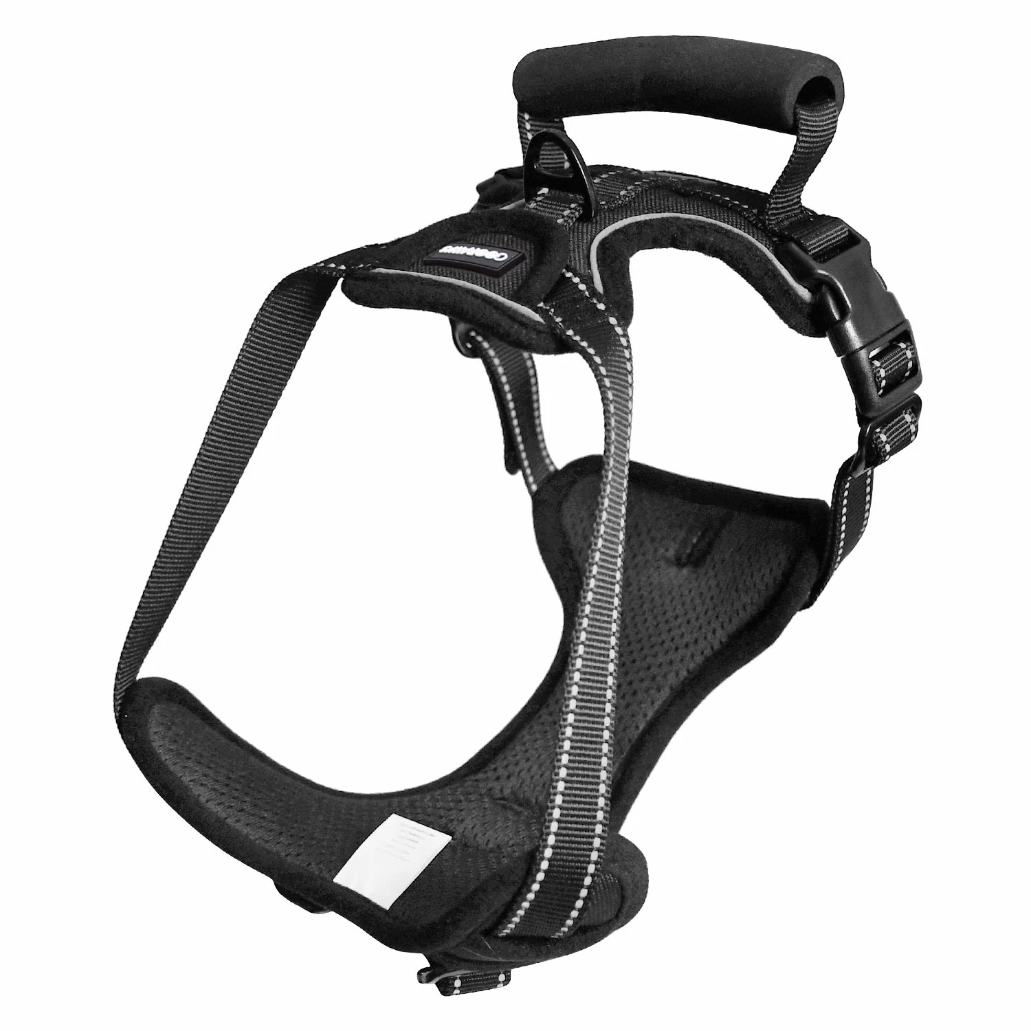 GOOPAWS Padded Reflective Pet Dog Harness, Lightweight Ripstop, Black - Image 8