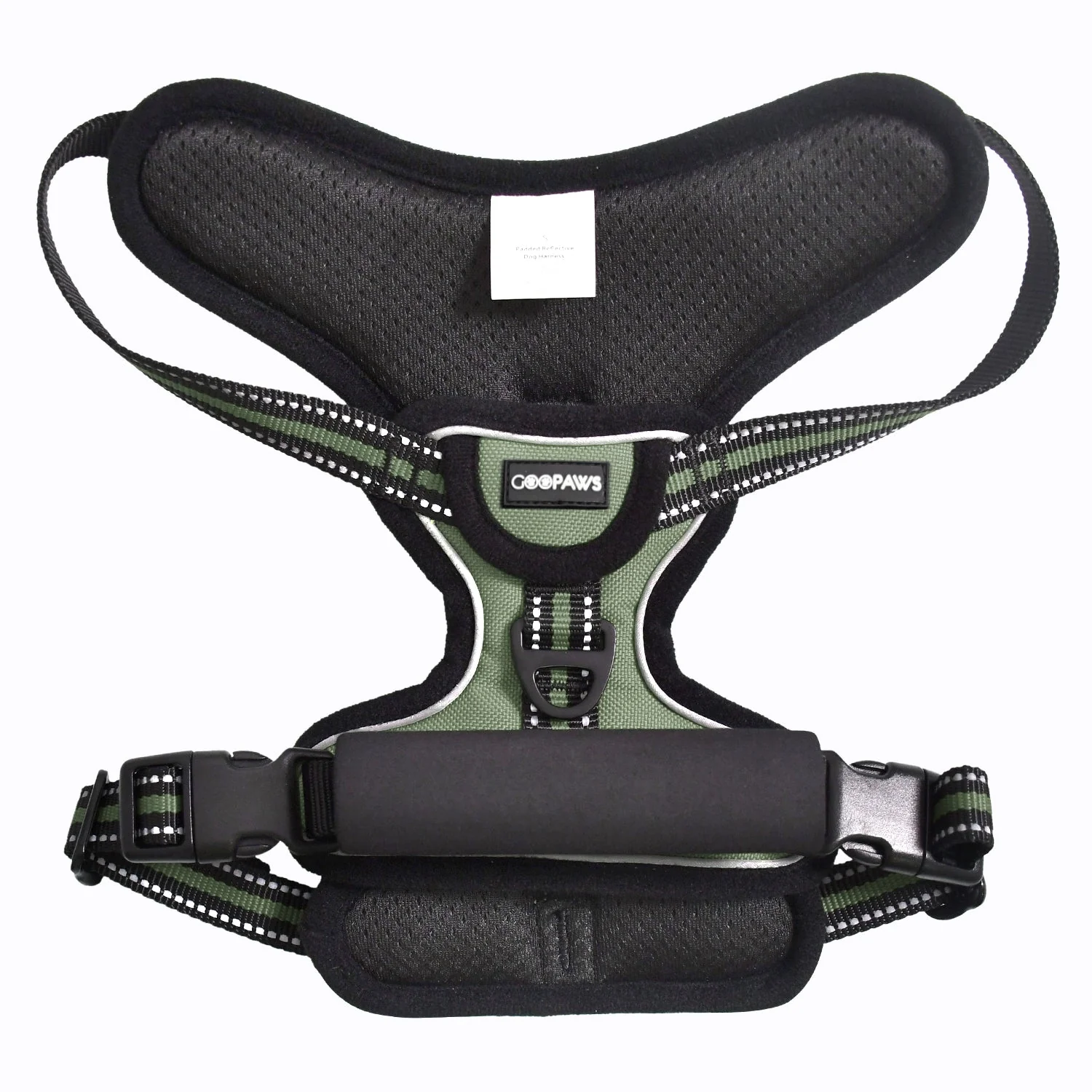 GOOPAWS Padded Reflective Pet Dog Harness, Lightweight Ripstop, Green - Image 5