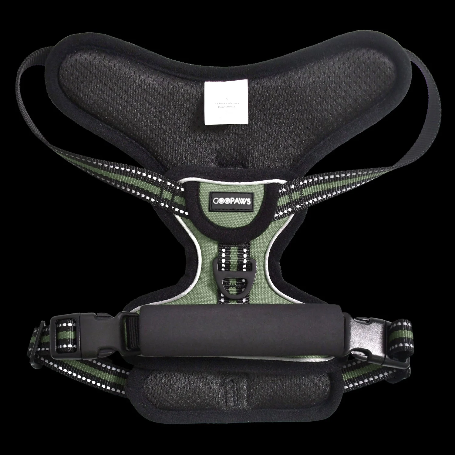 GOOPAWS Padded Reflective Pet Dog Harness, Lightweight Ripstop, Green - Image 6