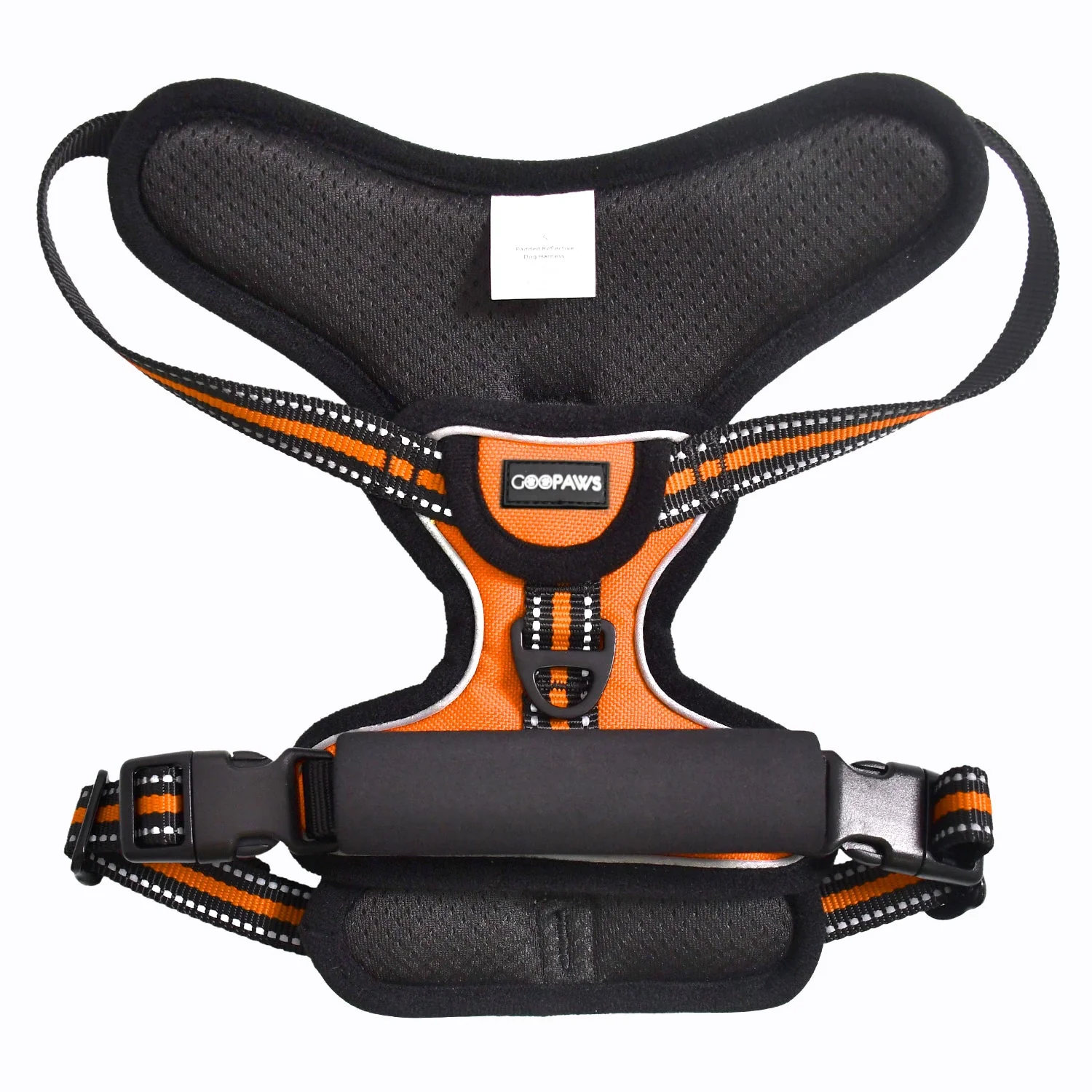 GOOPAWS Padded Reflective Pet Dog Harness, Lightweight Ripstop, Orange - Image 5